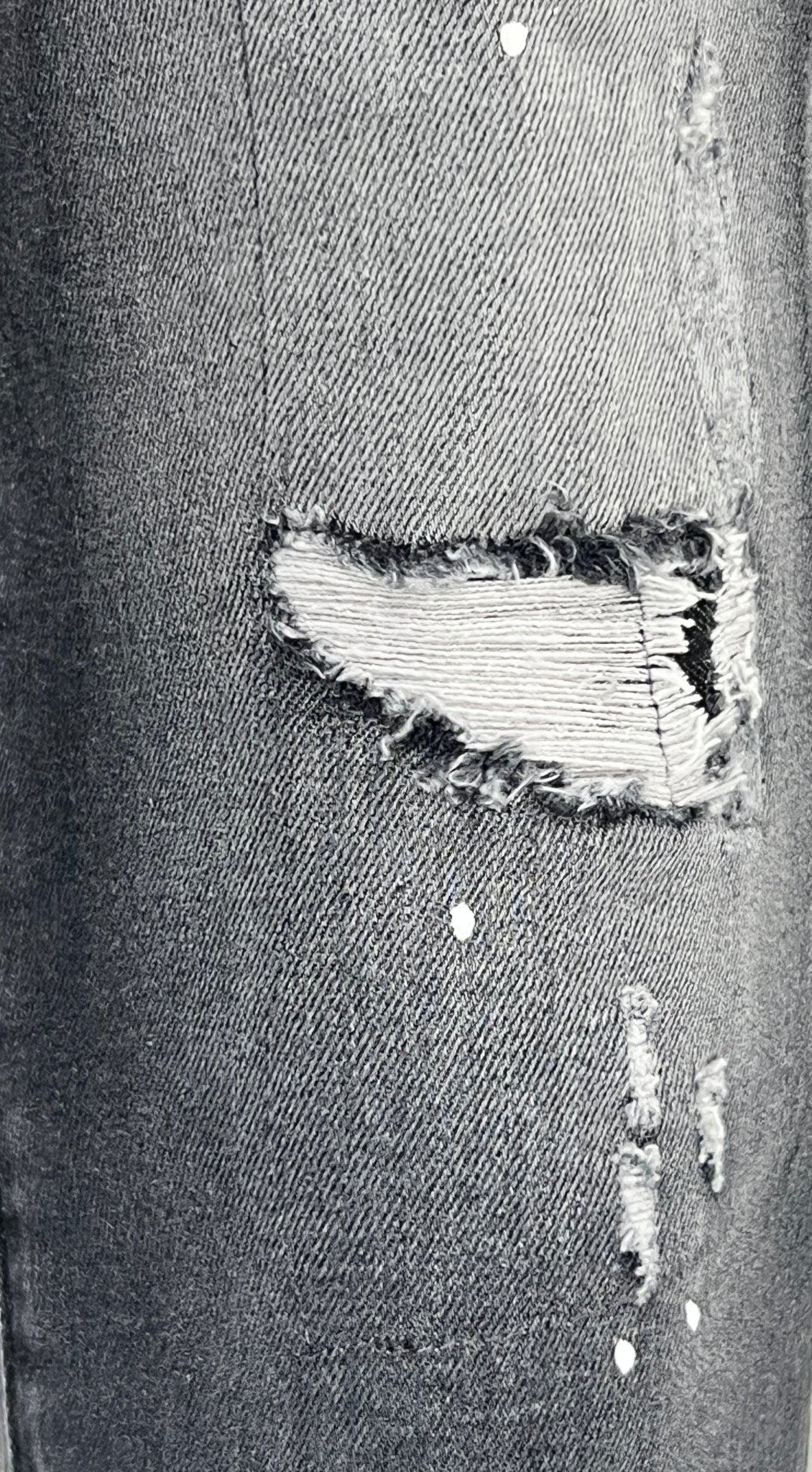Rh45 Od10 Men's Slim Fit Distressed Denim Jeans in Grey - Perfect for Casual Wear and Street Style Outfits