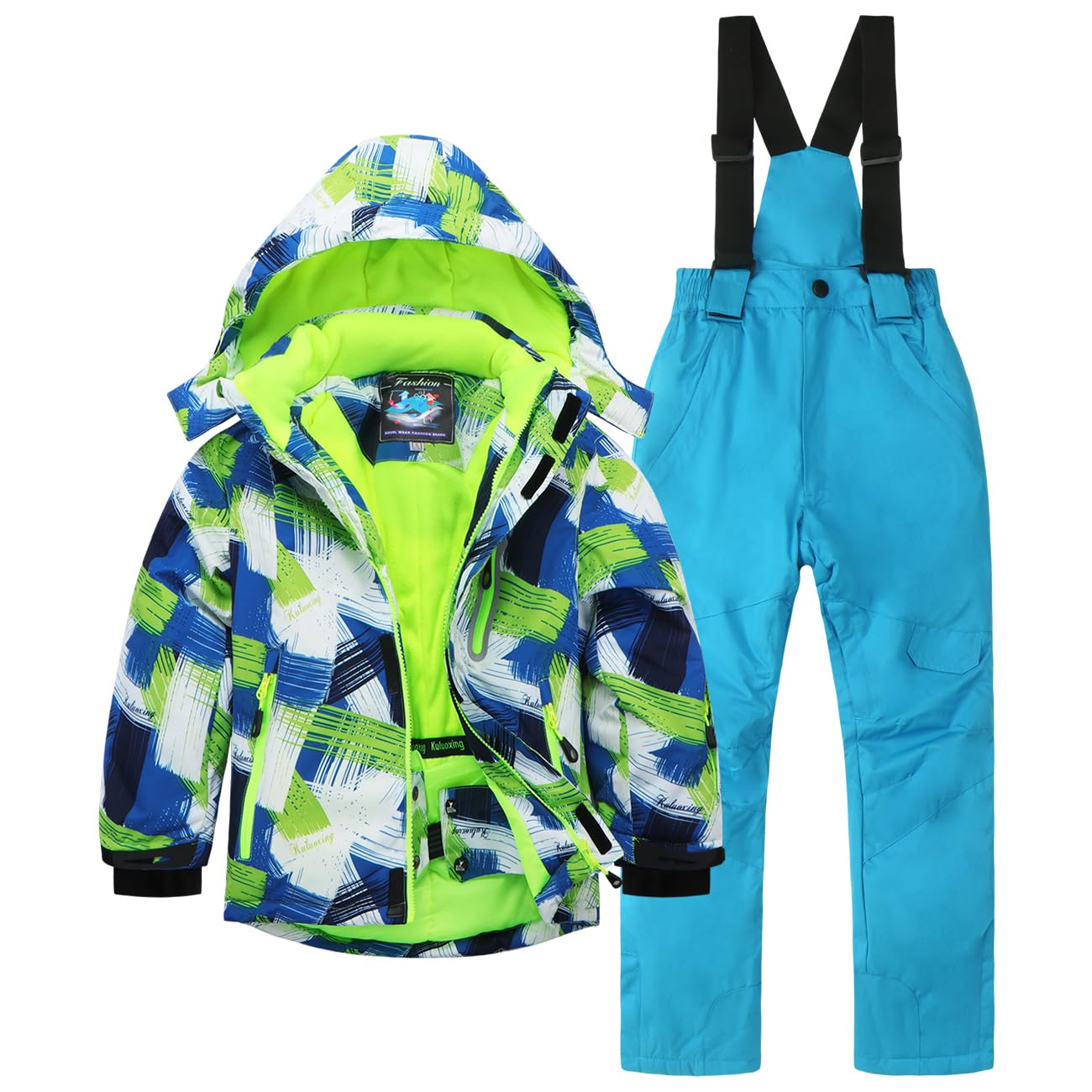 **Kids' Waterproof Ski Jacket & Pants Set - Winter Snowboarding Snowsuit for Boys & Girls - Warm & Windproof for Skiing, Snow Play & Outdoor Activities**