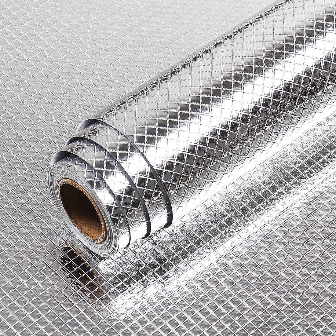 Premium Self-Adhesive Aluminum Foil Wrapping Paper - 2 Meter Roll, Heat Resistant & Oil Proof for Kitchen, BBQ, Baking, and Food Storage | Portable & Anti-Fouling