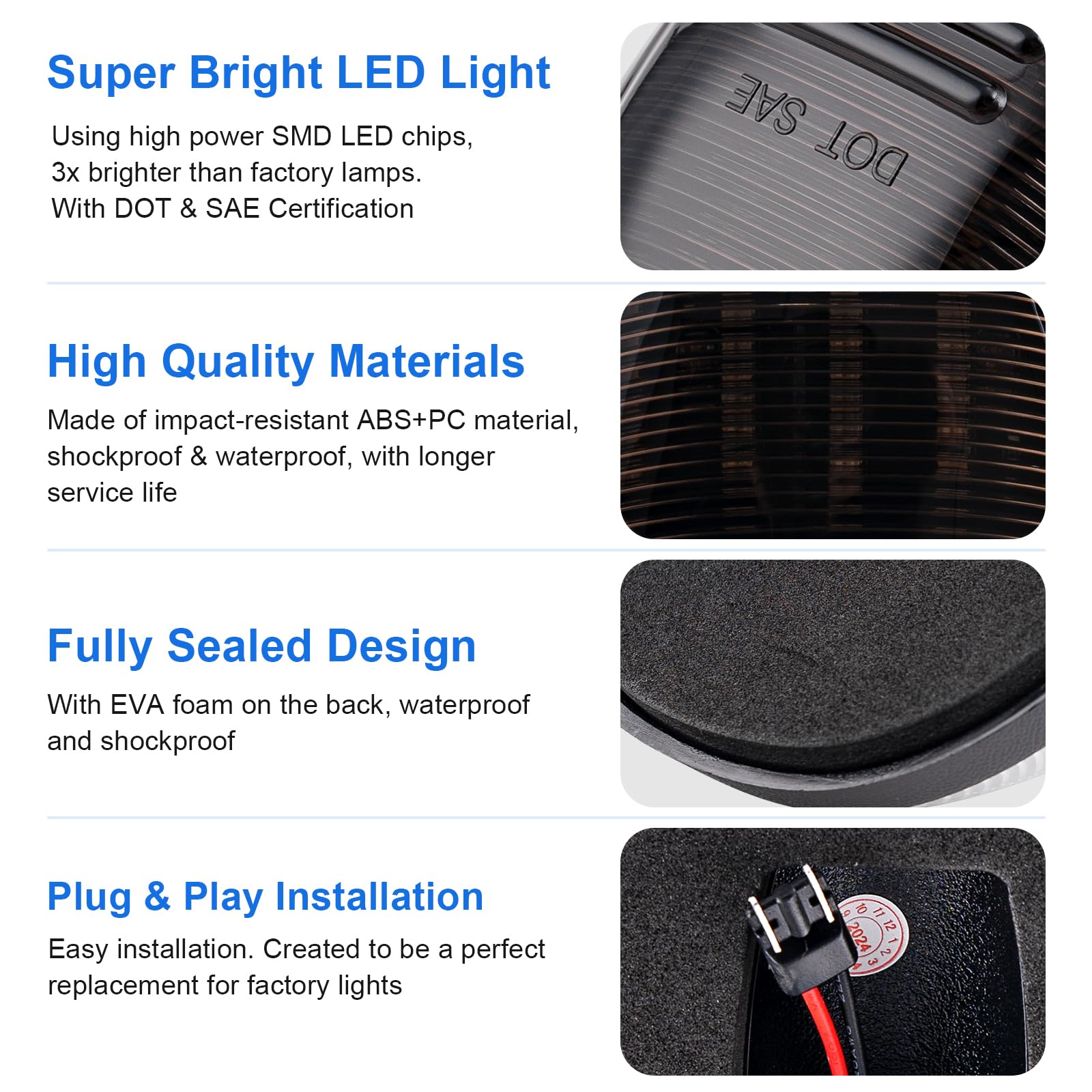 LED White Cab Clearance Lights Replacement for 1999-2002 Ram 1500 2500 3500 | Top Cab Roof Running Lights for Ram Truck | Durable & Waterproof for Off-Road & Night Driving