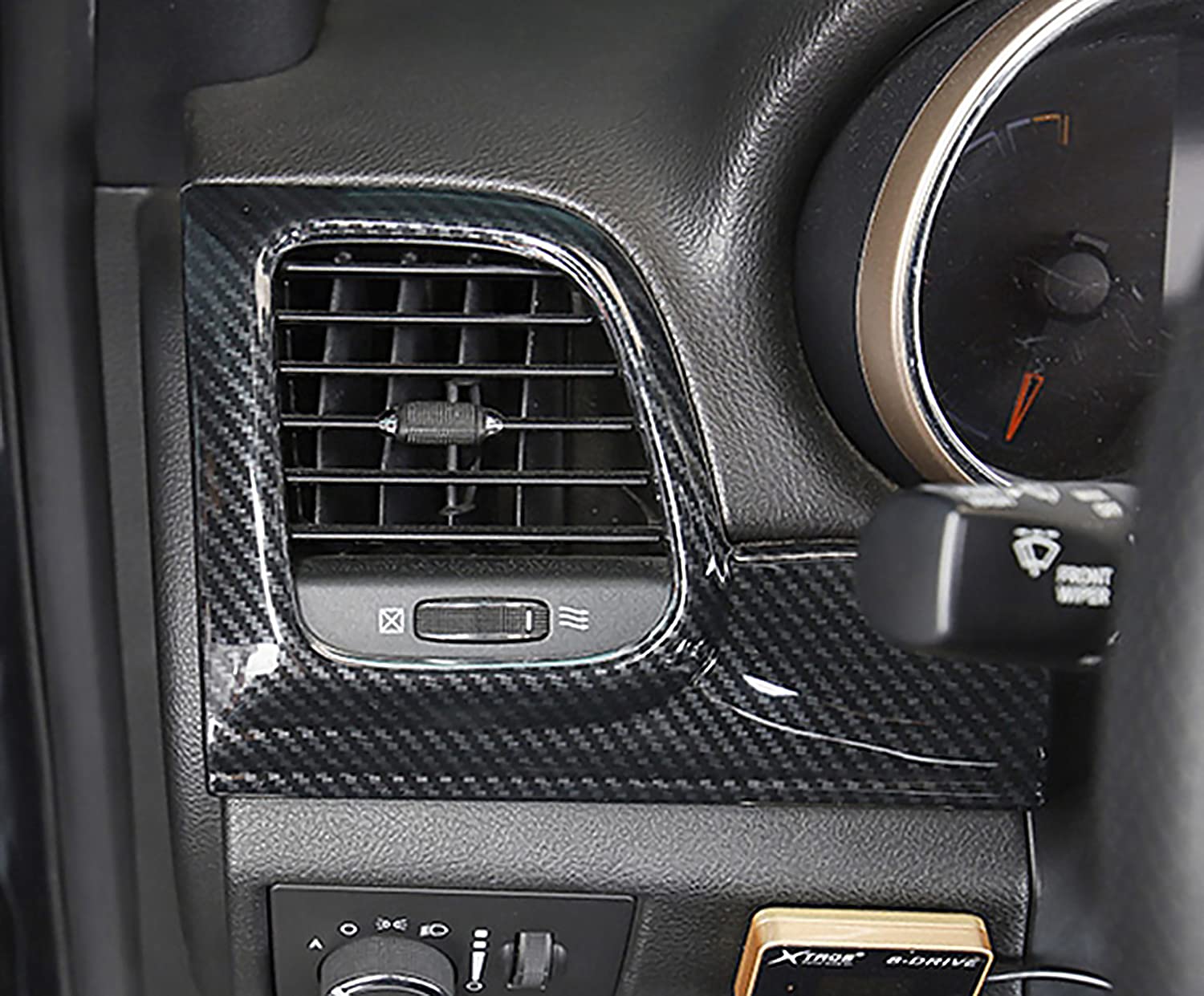 Premium ABS Carbon Fiber Style Dashboard Panel Trim & Door Handle Covers for Jeep Grand Cherokee 2014-2021 - Interior Accessories Upgrade for Enhanced Style & Protection