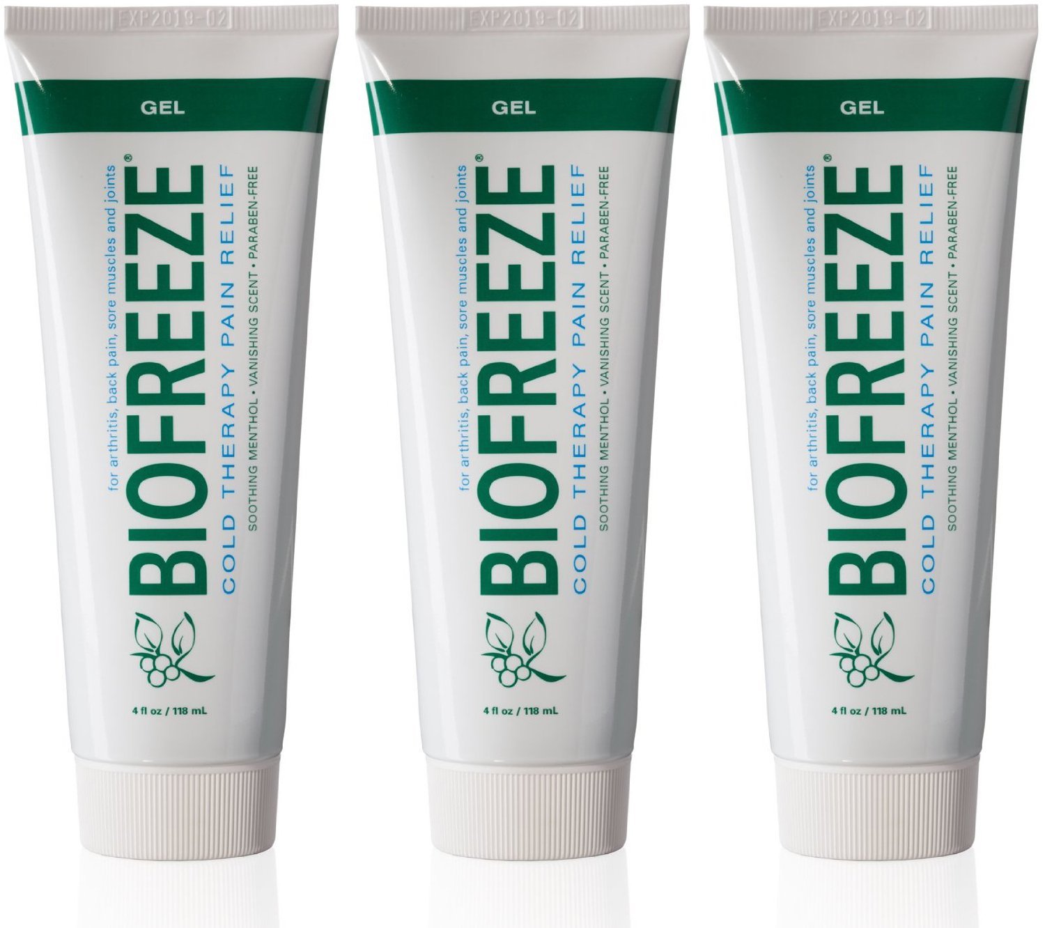 Biofreeze Pain Relief Gel - 4 oz (Pack of 3) | Colorless Cold Therapy for Muscle & Joint Pain | Ideal for Athletes, Arthritis & Post-Workout Recovery