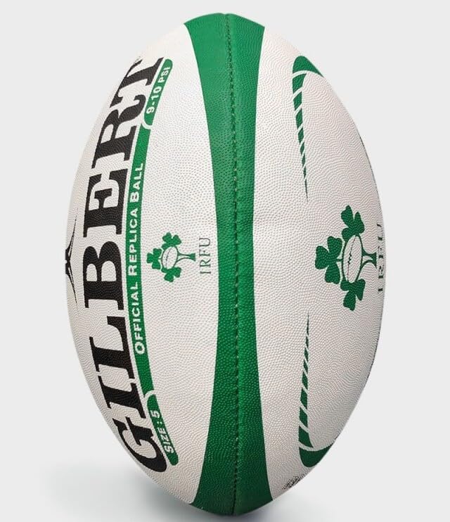 Gilbert Ireland Rugby Ball - Official Mini Size, Green, 1 Pack - Perfect for Training, Collecting & Rugby Gifts