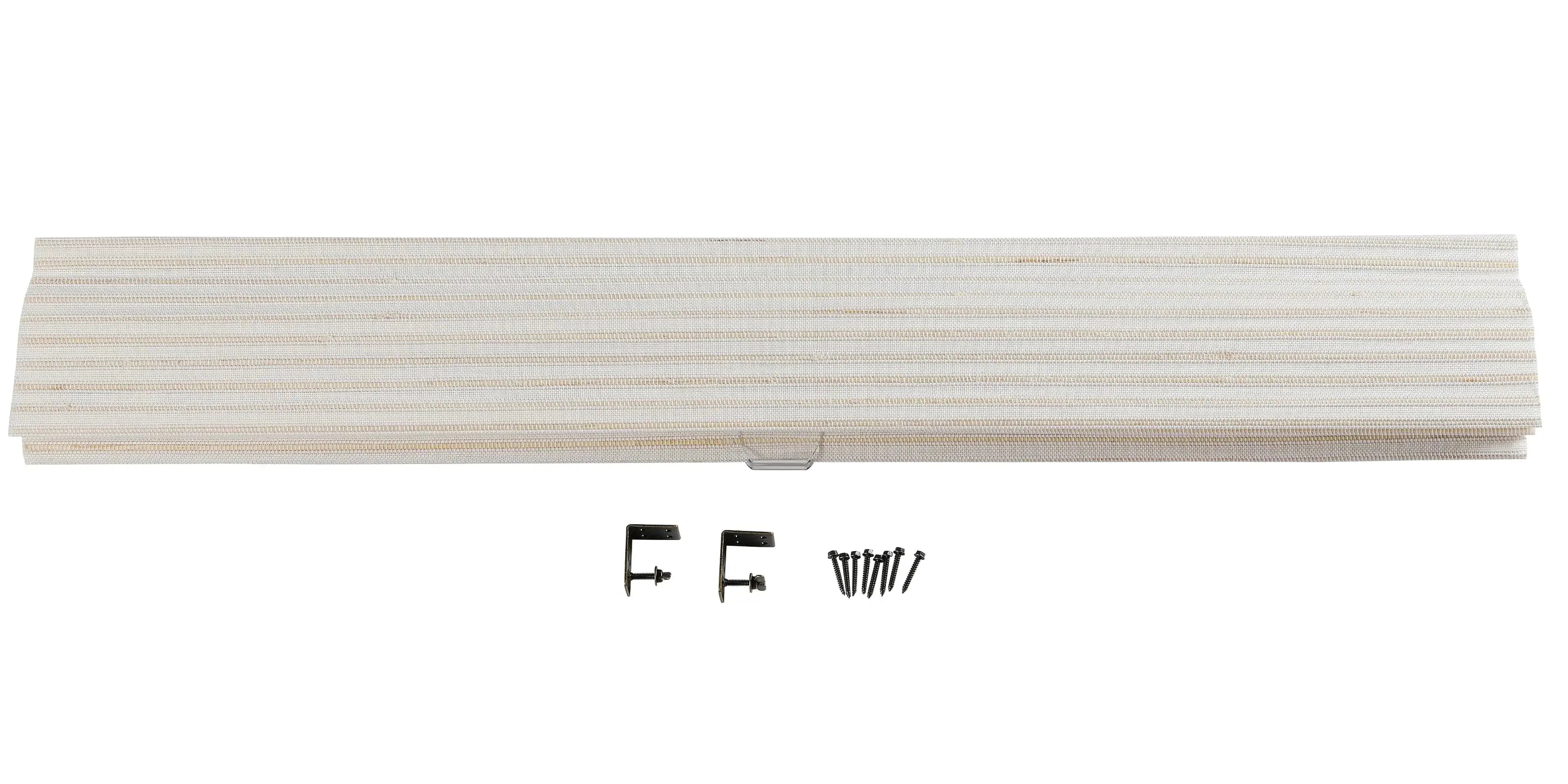 Natural Bamboo Woven Window Shade - Eco-Friendly White Roller Blind for Home & Office Privacy and Sun Protection