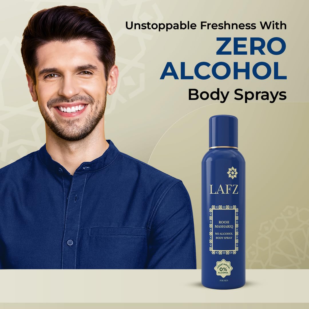Lafz Rooh Mashariq Alcohol-Free Body Spray for Men, 150ml - Long-Lasting Fragrance for Daily Use & Special Occasions