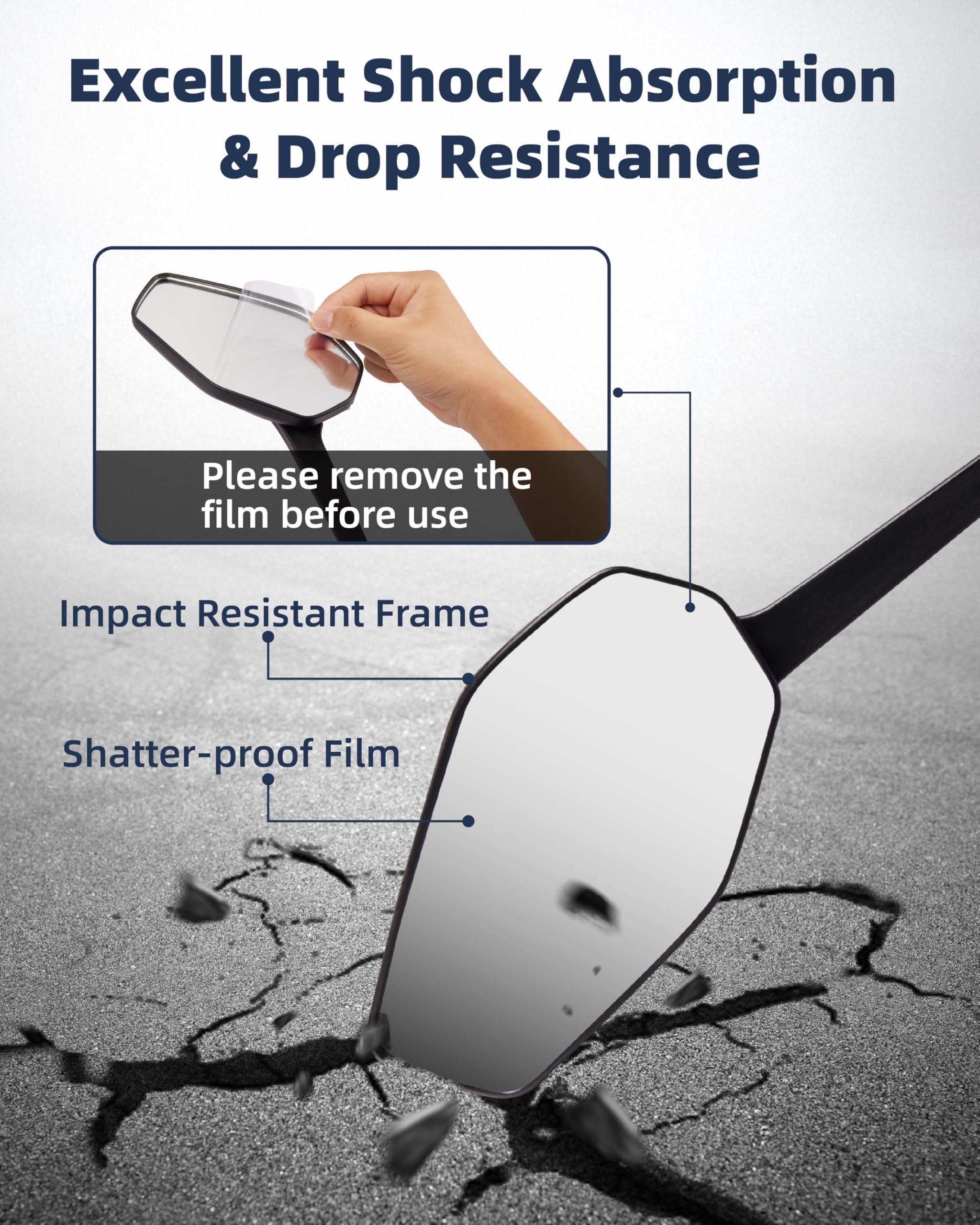 360° Adjustable Bike Mirror Handlebar Mount - Scratch Resistant Glass Lens Safety Rear View Mirror for Mountain/Road Bikes, E-Bikes & Scooters (Left Side) - Perfect for Commuting, Cycling Safety & Urban Riding