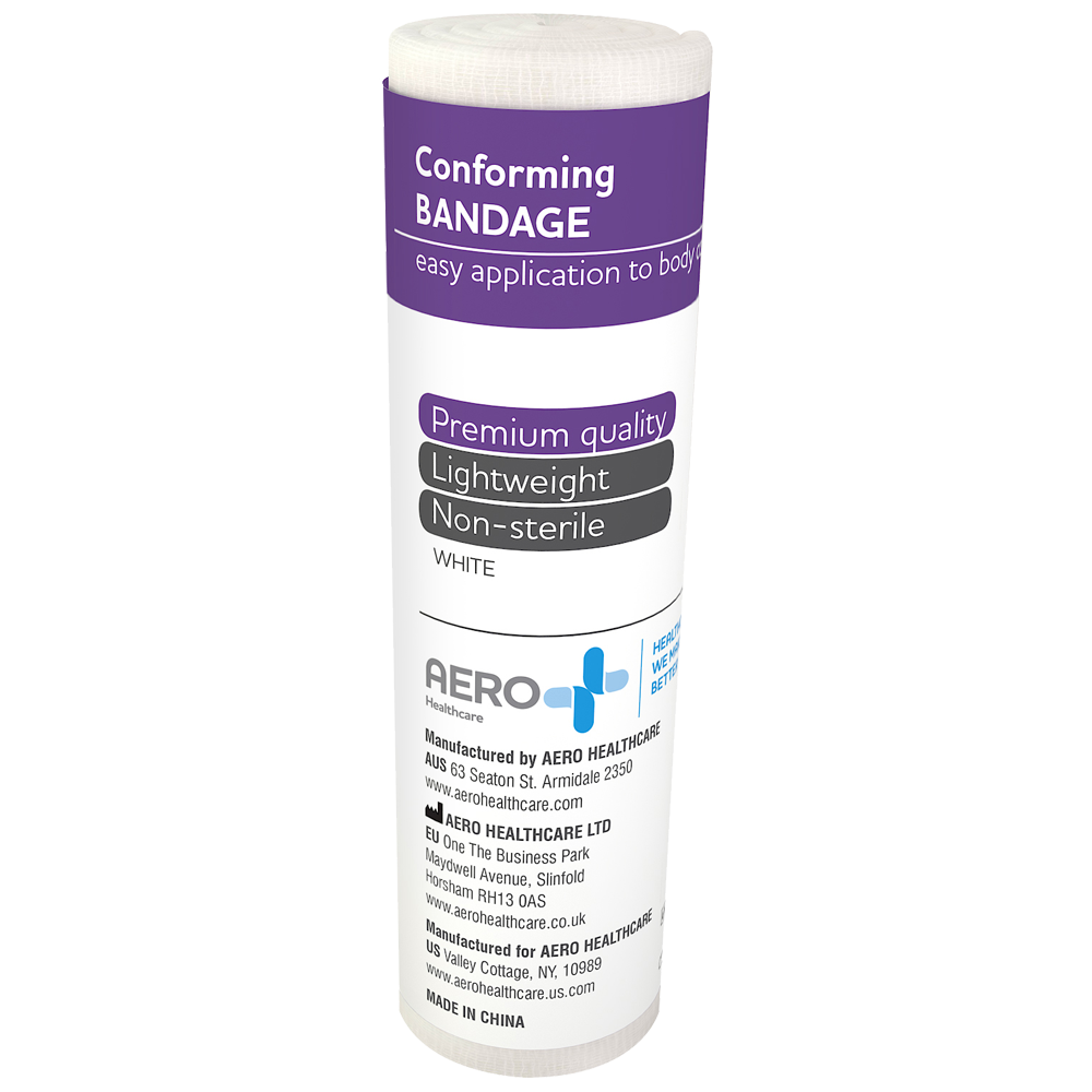 12 Pack Conforming Bandages 7.5cm x 4M - Self-Adhesive First Aid Wrap for Wounds, Burns & Sports Injuries | Medical & Home Emergency Use