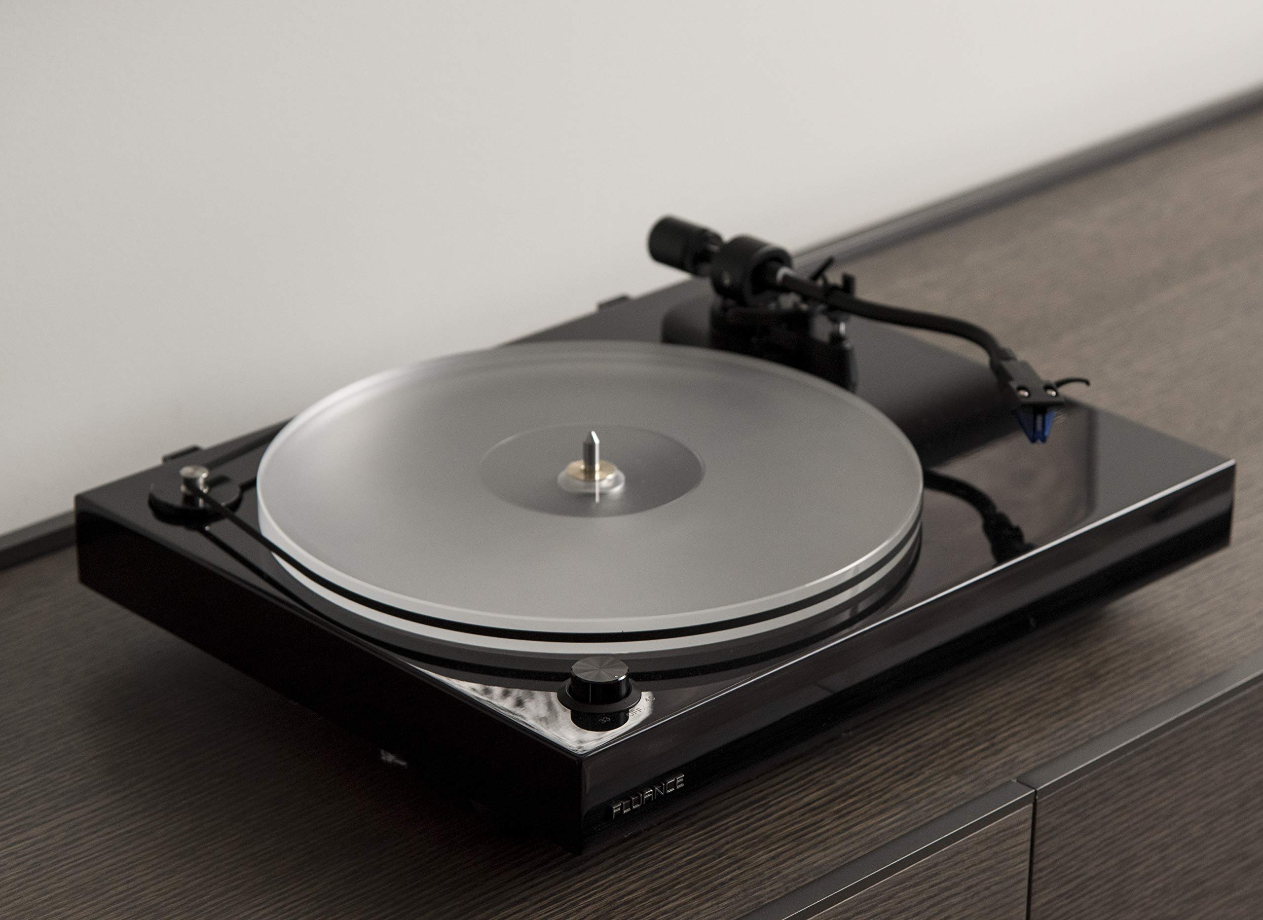 Fluance High Density Frosted Acrylic Turntable Platter for RT82/RT83/RT84/RT85 Reference Turntables - Includes 760g Steel LP Disc Stabilizer & Vinyl Record Weight - Perfect for Audiophile Vinyl Playback & HiFi Sound System Setup