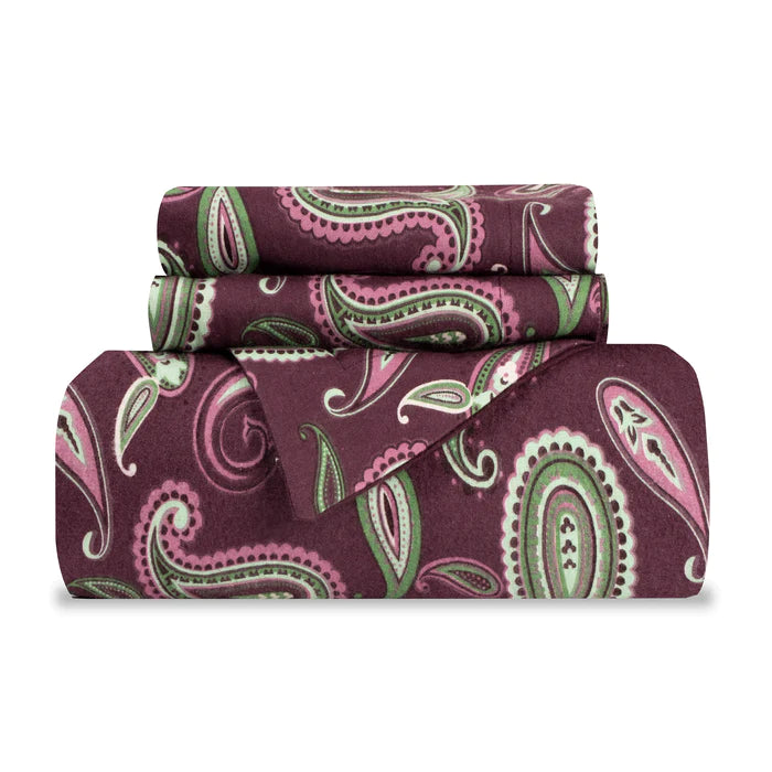 Reversible Flannel Trellis Duvet Cover Set with Pillow Shams - Soft Cozy Bedding for Winter - Perfect for Cold Weather & Holiday Home Decor