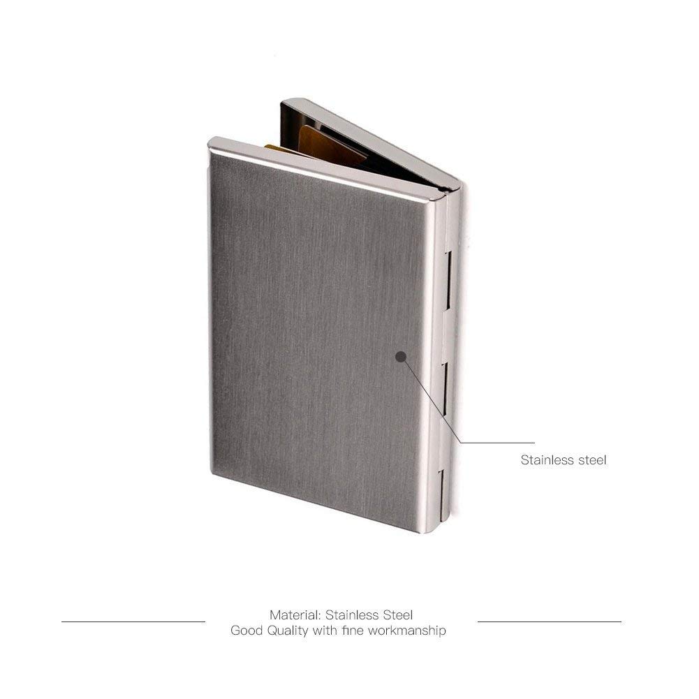 EASTNIGHTS RFID Blocking Metal Credit Card Holder (2-Pack) - Slim Business Card Case Wallet for Men & Women - Perfect for Travel, Office & Everyday Use