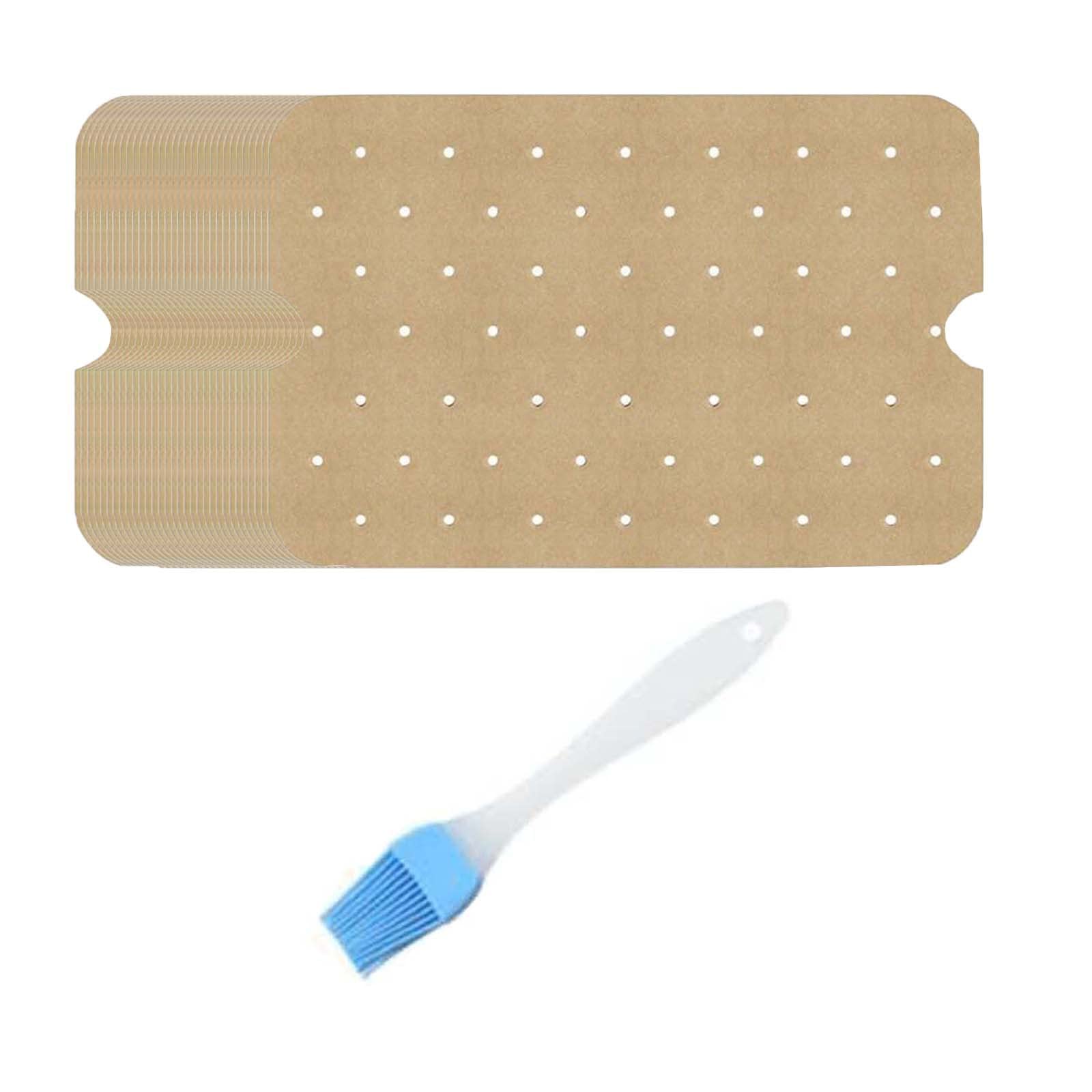 Non-Stick Air Fryer Paper Liners - 100pcs Rectangular Oil Absorbing Sheets for Air Fryer & Oven, Safe & Easy Cleanup - Perfect for Cooking, Baking, and Meal Prep