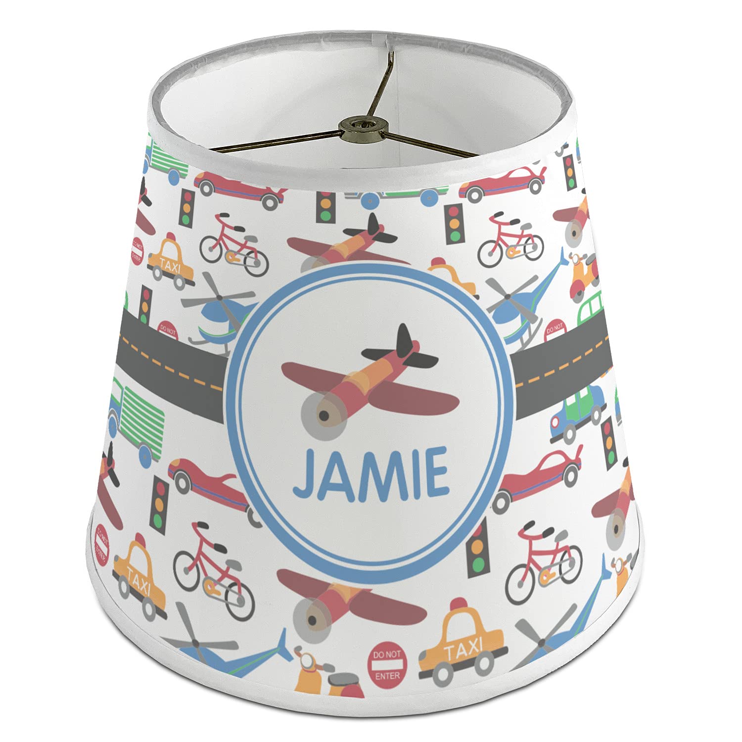Custom Empire Lamp Shade for Home Decor - Personalized Transportation Theme Night Light for Bedroom, Nursery & Office