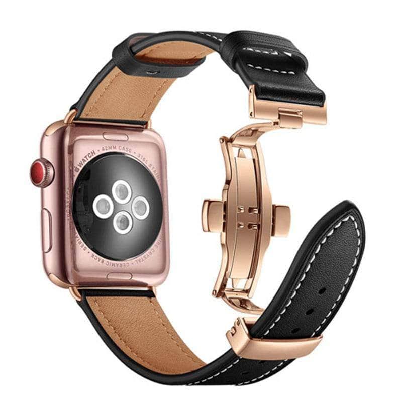 Premium Genuine Leather Strap for Apple Watch - Durable & Stylish Replacement Band for Workout, Office & Everyday Use