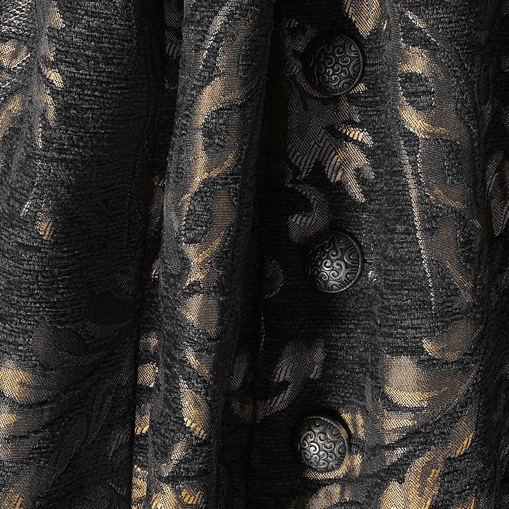Men's Steampunk Vest Gothic Corset Waistcoat - Victorian Jacquard Gothic Suit Costume for Cosplay, Halloween & Masquerade Parties
