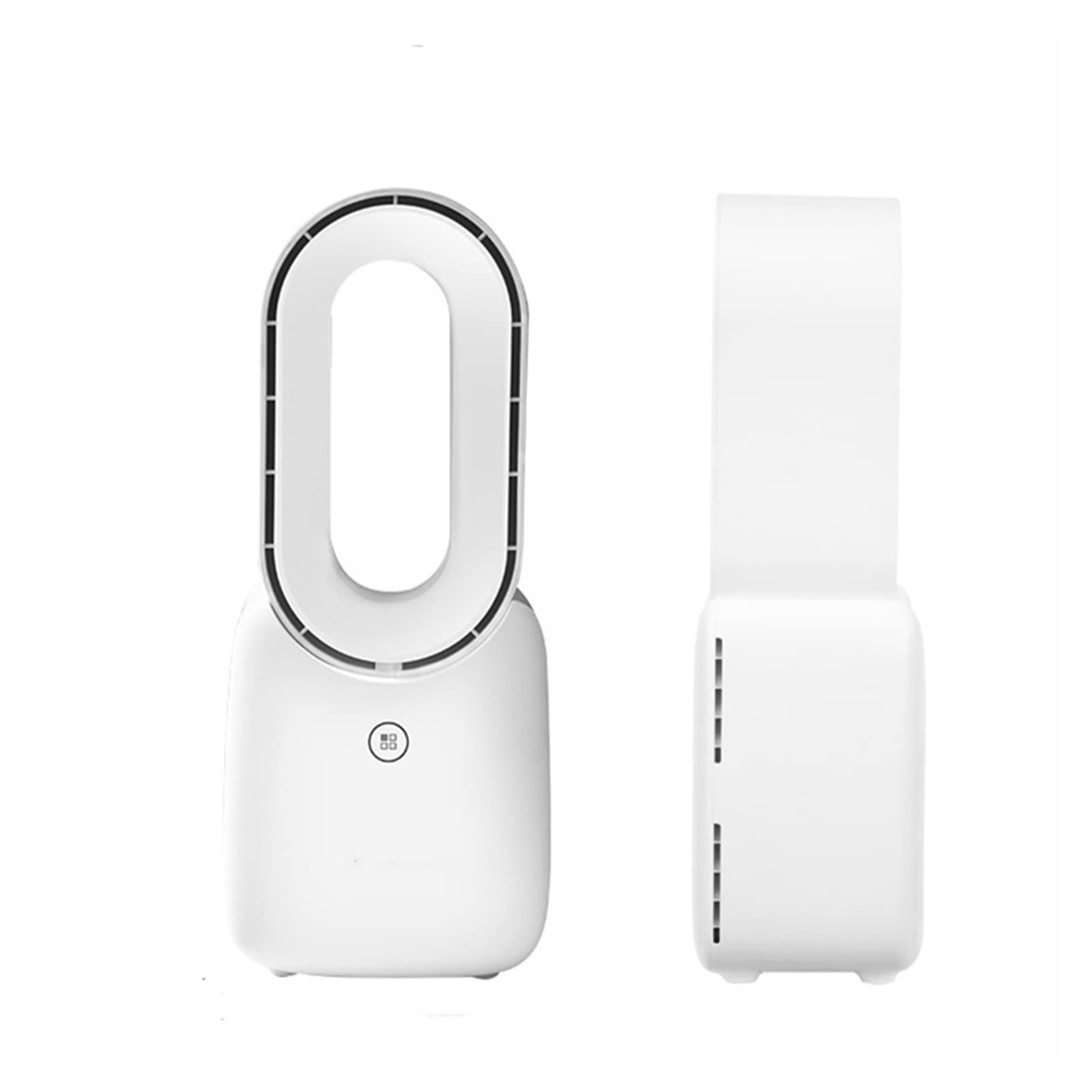 HUACHEN-LS Bladeless USB Desk Fan - Ultra Quiet Portable Fan for Office, Home, Bedroom & Outdoor Use - Compact Space-Saving Design with White Minimalist Style - Perfect for Work, Study, Travel and Camping