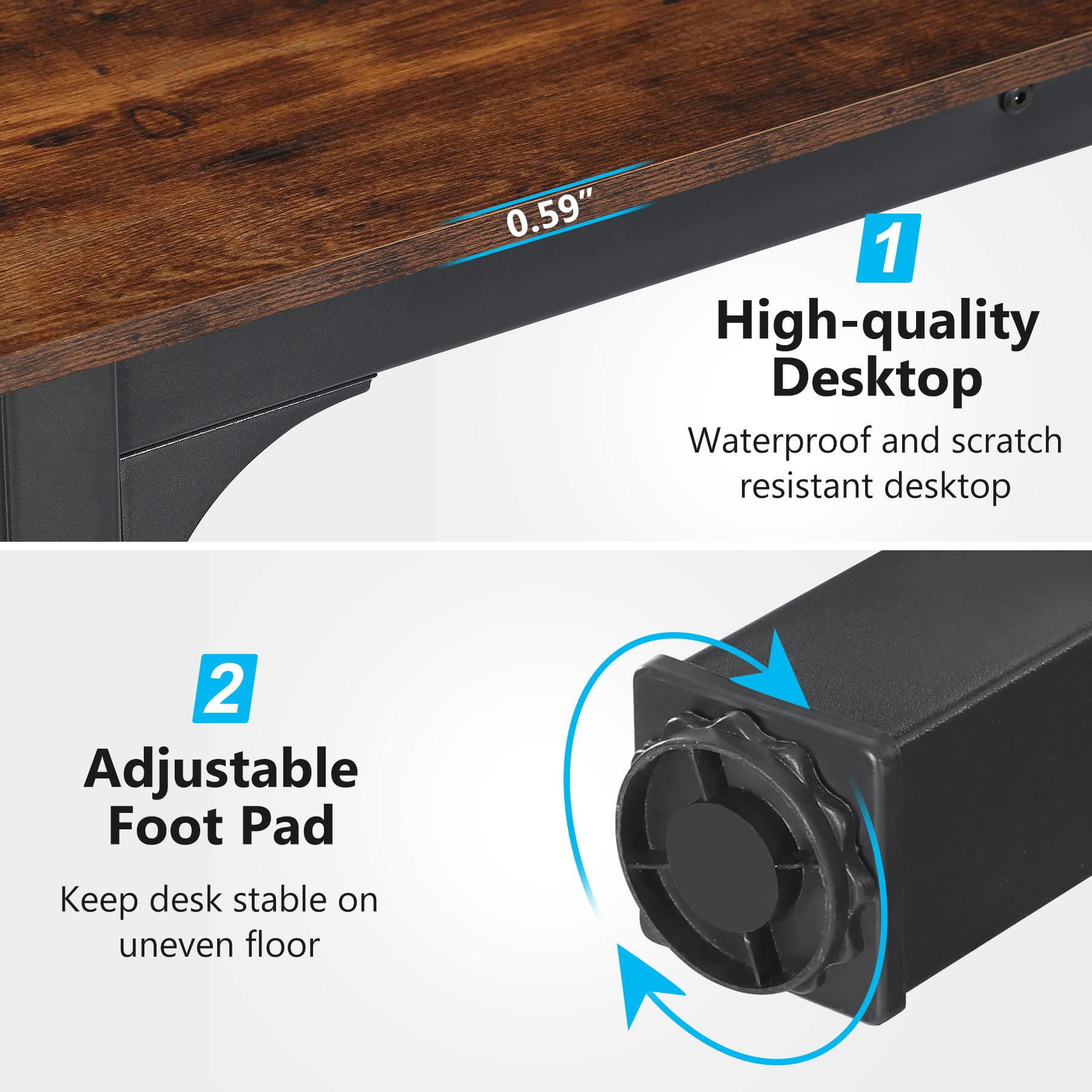 Tribesigns 78.7 Inch Extra Long Computer Desk for 2 People - Spacious Double Workstation with Sturdy Frame for Home Office & Gaming Setup - Perfect for Shared Workspaces, Remote Work, and Online Classes