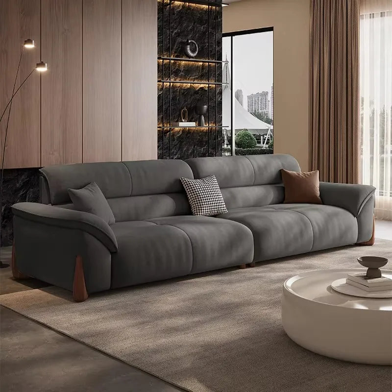 Premium Leather Pouf Ottoman - Modern Footrest & Extra Seating for Living Room, Bedroom, or Nursery - Soft & Durable Home Decor Accent
