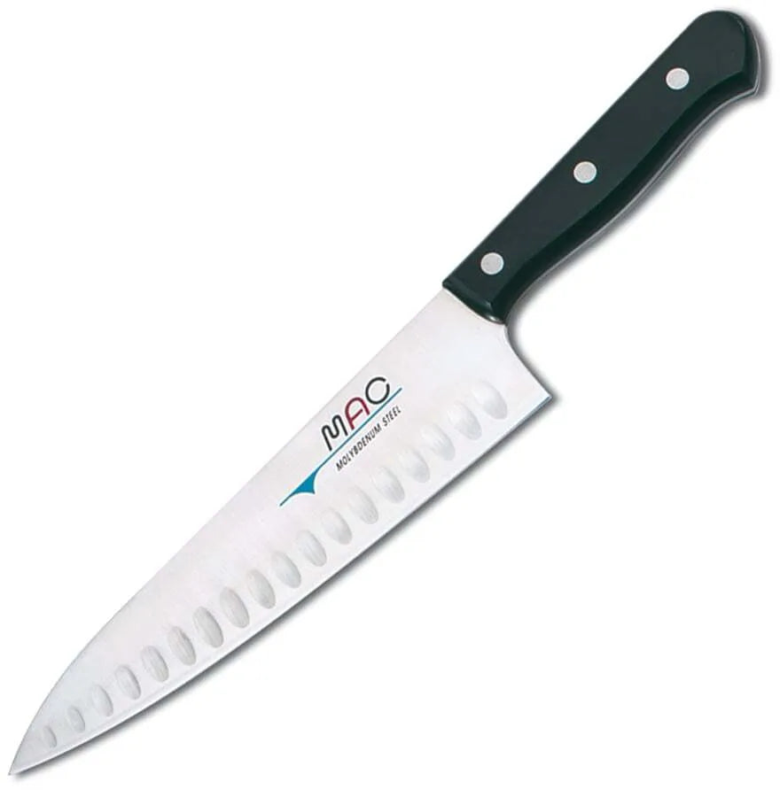 Premium Mac Hollow Ground Chef's Knife - Professional 8-Inch Kitchen Knife for Precision Slicing, Dicing & Chopping - Ideal for Chefs, Home Cooks & Culinary Enthusiasts