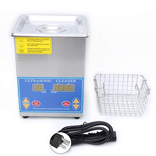 1.3L Professional Digital Ultrasonic Cleaner with Heating & Timer - Stainless Steel Jewelry Cleaning Machine for Home, Lab & Industrial Use (US Plug) - Perfect for Cleaning Jewelry, Glasses, Watches & Dental Tools