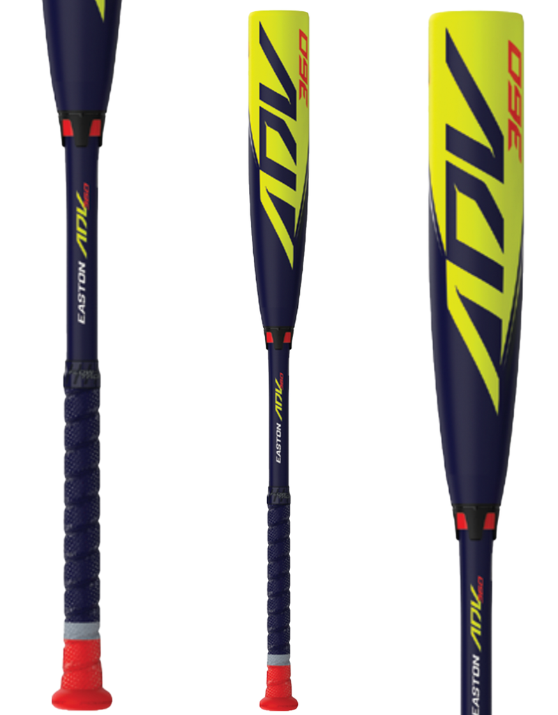 Easton ADV 360 USA Balanced Baseball Bat -10oz (Black/Yellow) | Youth & Adult Baseball Equipment for Training & Games