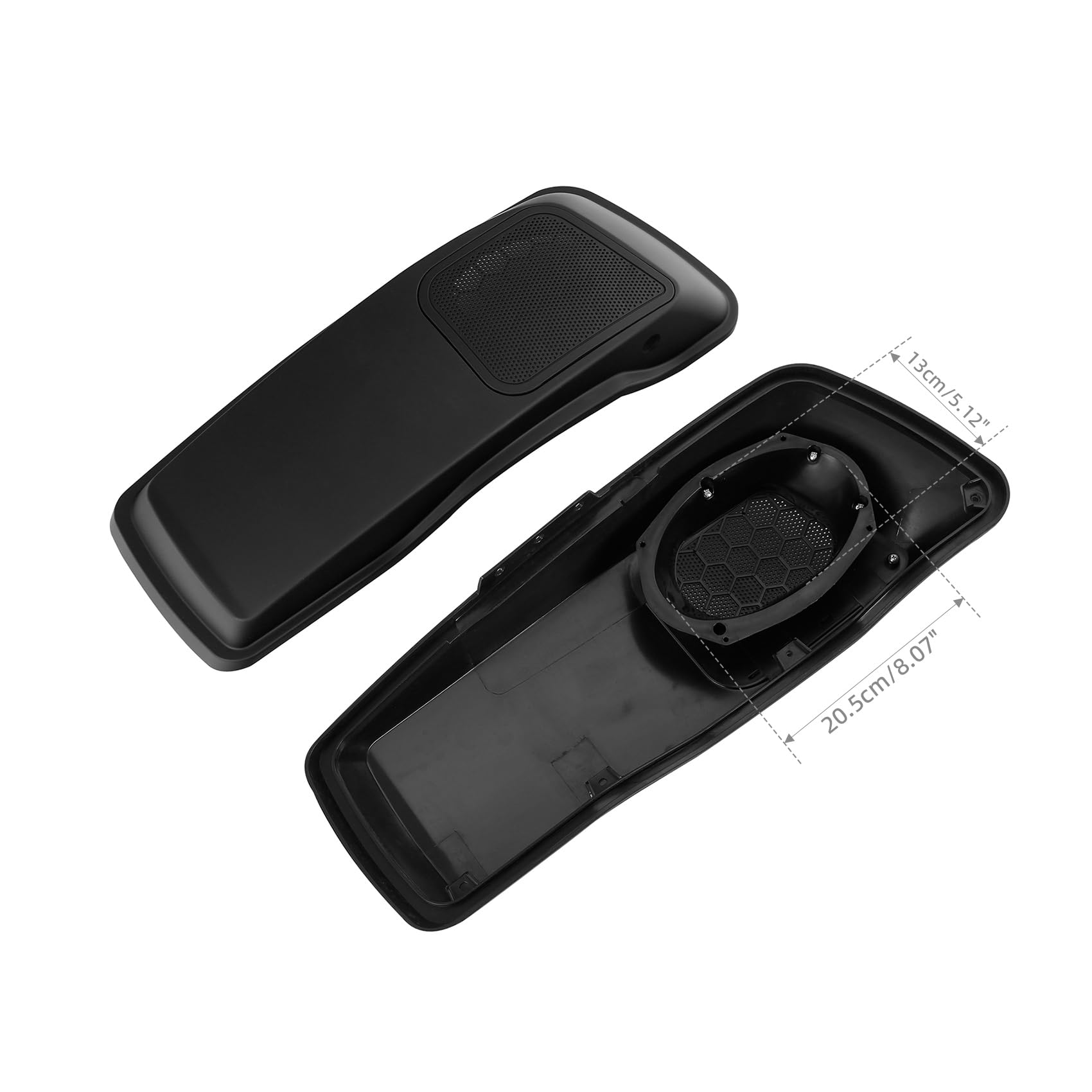6x9'' Hard Saddlebag Speaker Grill Covers for Harley Touring Road King 2014-2021 - Matte Black Replacement Lids for FLHTCU FLHTK FLHT FLTRX FLHR FLTRXS Models - Perfect for Road Trips & Custom Bike Upgrades