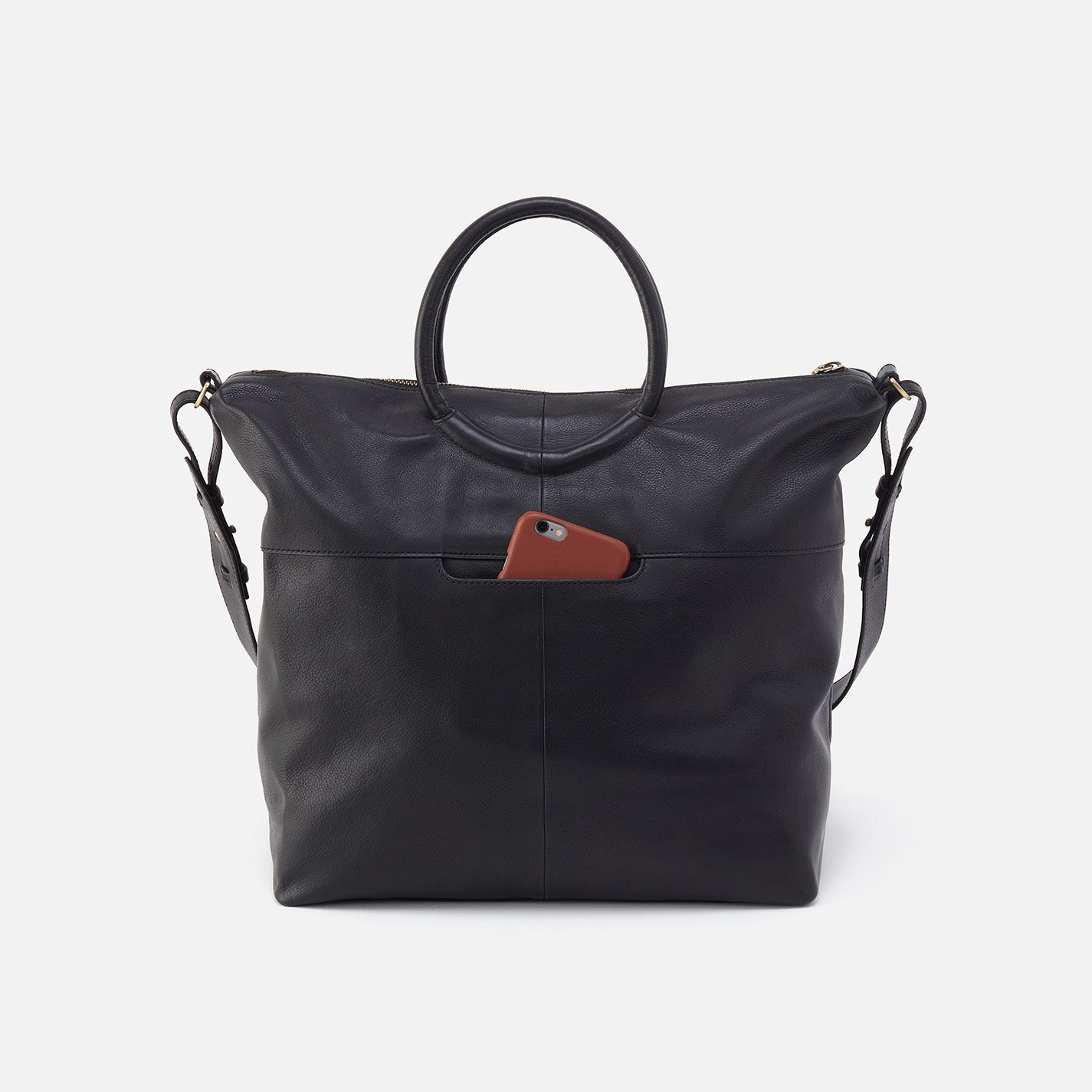 Premium Maggie Satchel Handbag in Smooth Leather - Black | Stylish Women's Crossbody Bag for Work, Travel & Everyday Use