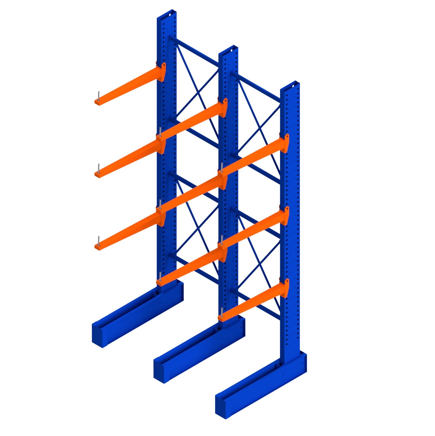 Heavy Duty Cantilever Racking System - 2 Bay Industrial Storage Shelves for Warehouse & Workshop Organization
