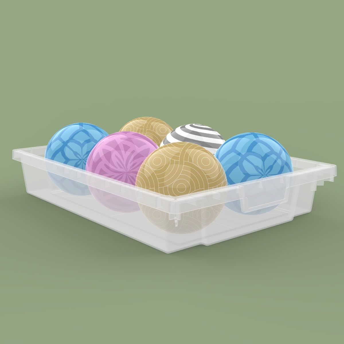 LUXOR MBS-BIN-8S-CL Stackable Clear Plastic Storage Bins - 8 Pack Small Organizer Bins for Home, Office, Closet & Pantry Organization