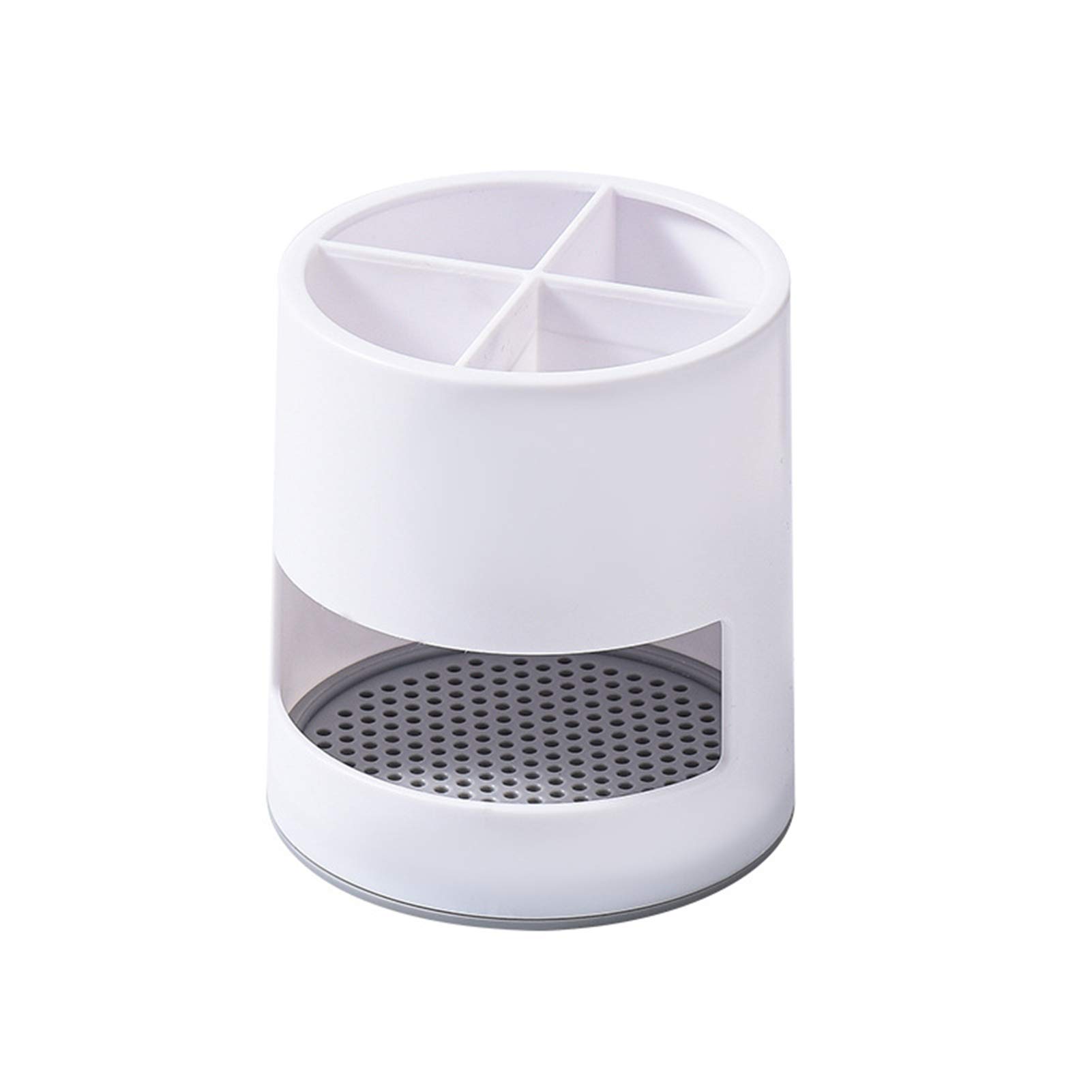Guohanfsh White Kitchen Storage Holder - Chopstick & Toothbrush Organizer Rack with Large Openings for Draining | Perfect for Tableware, Bathroom & Home Decor Organization