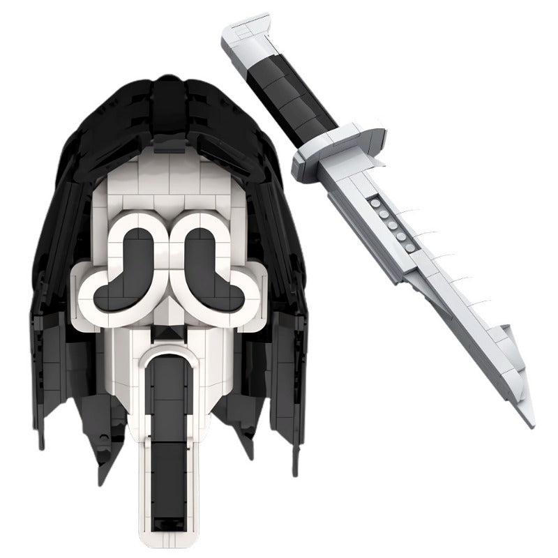 93PCS MOC 168525 Ghostface Knife Buck 120 Building Blocks Set - Scream Movie Inspired DIY Model Kit for Horror Fans & Collectors | Perfect for Halloween Decor, Movie Night Props & LEGO® Display