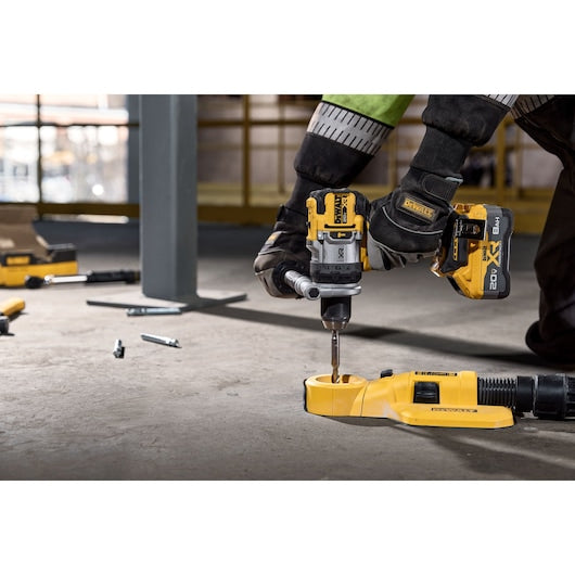 DEWALT DCD1007WW1 20V MAX XR 1/2 Inch 3-Speed Hammer Drill Kit with XR POWERPACK Battery - Perfect for Construction, Woodworking, and DIY Home Projects