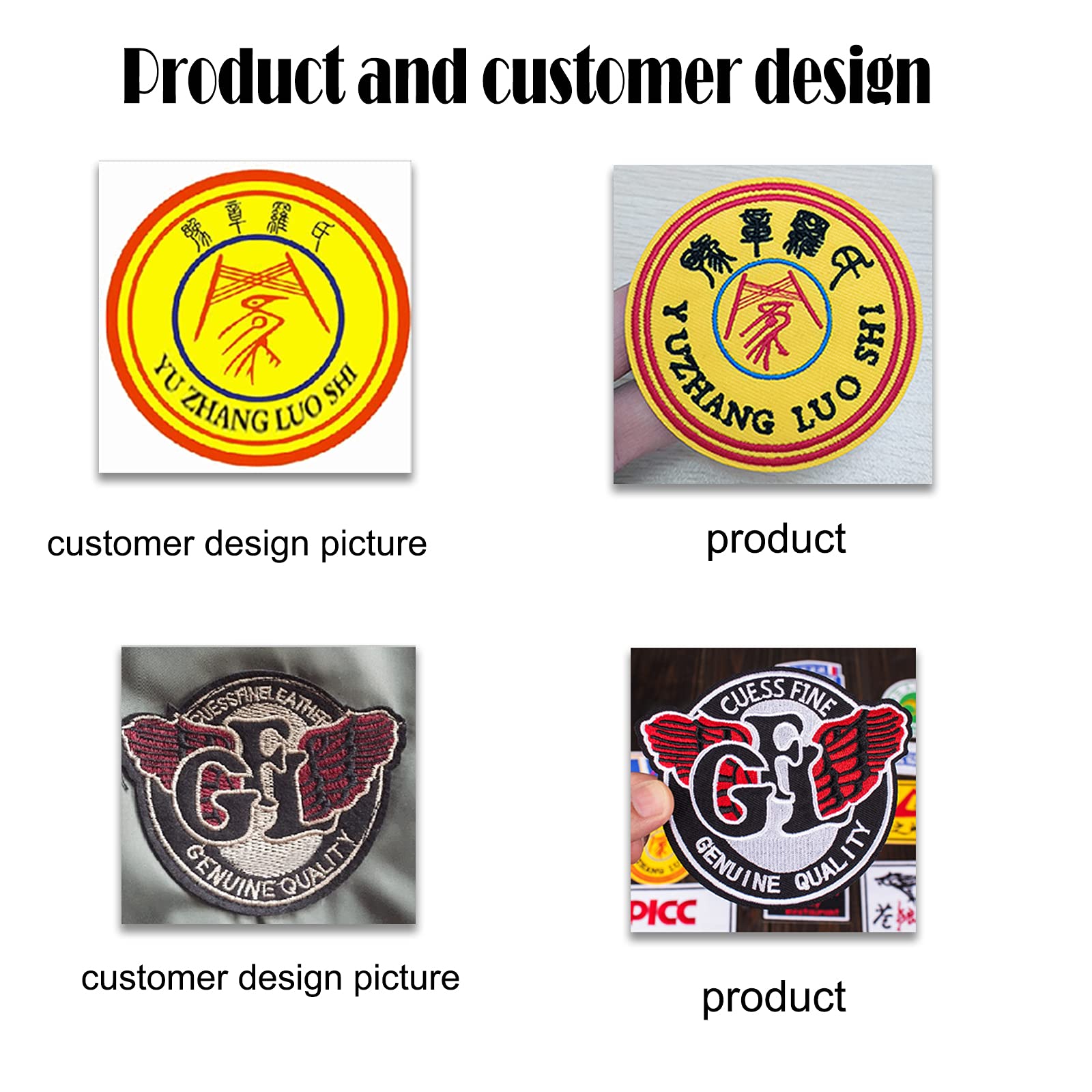 Custom Embroidered Patches & Badges - Personalized Any Size & Design - Iron On, Sew On, Pin Back, Hook & Loop Fasteners - Perfect for Jackets, Hats, Bags & Uniforms