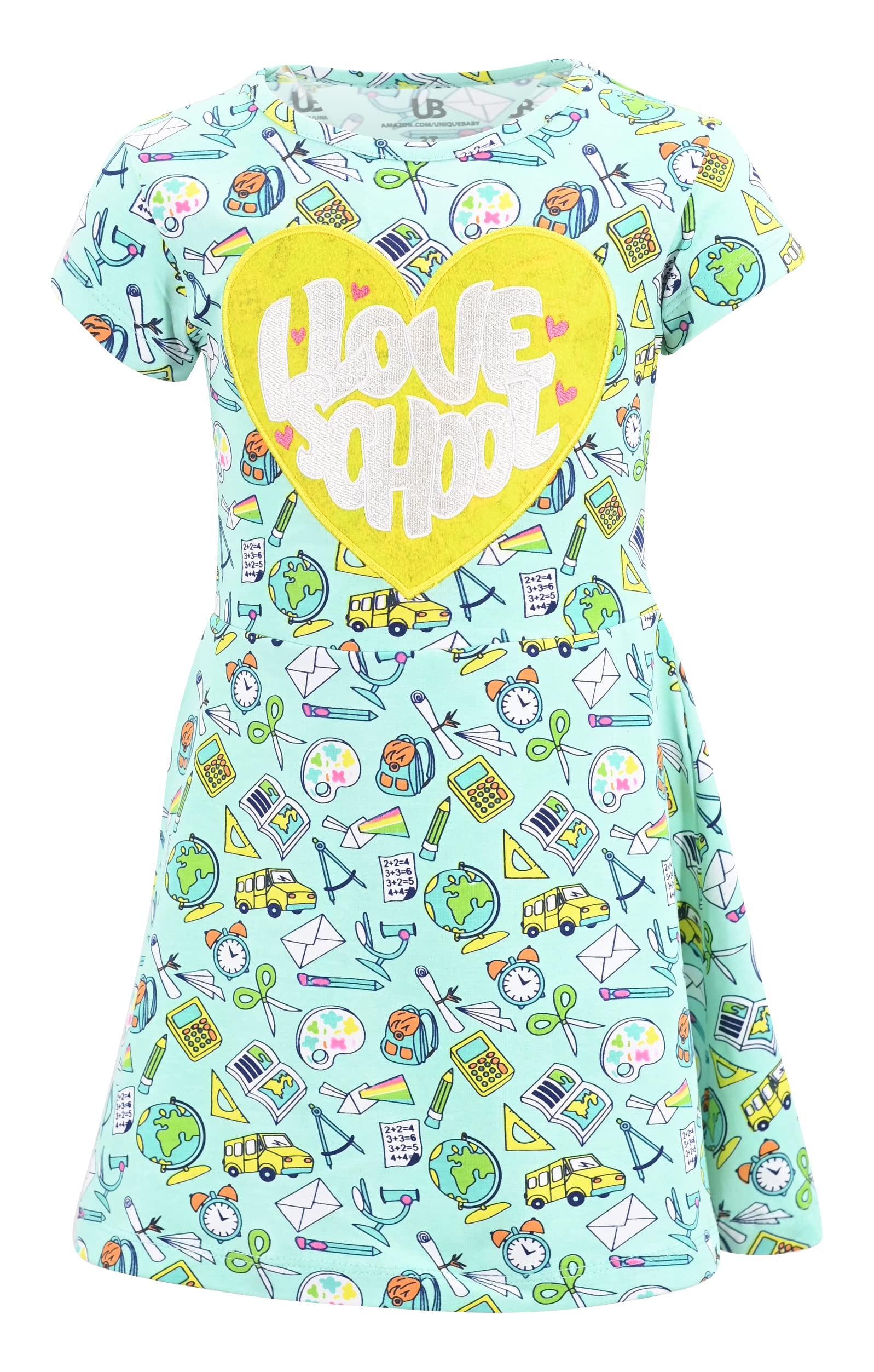 Unique Embroidered Baby Girls Back to School Dress - Cute Outfit for First Day, Photoshoots & Special Occasions
