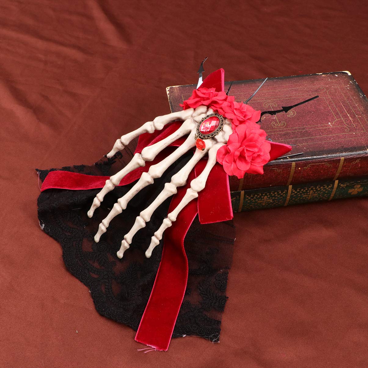 Gothic Skeleton Hair Clips for Women - Black Halloween Skull Hair Accessories for Girls & Women | Perfect for Halloween Costumes, Gothic Parties, and Dark Fashion Styles
