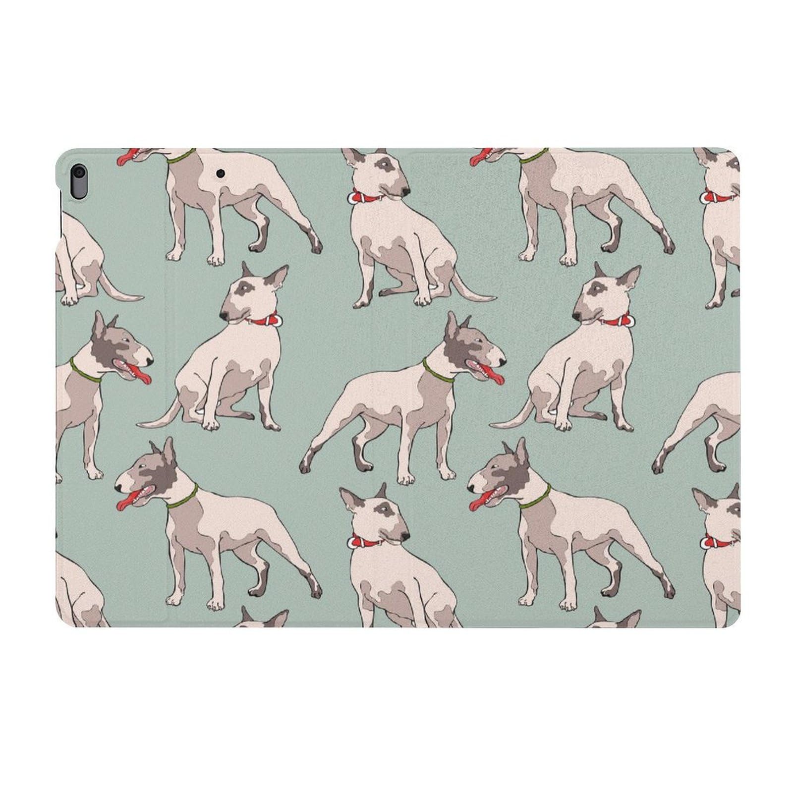 Bull Terrier Pet Dog iPad Pro/Air 3 (10.5in) Case - Multi-Angle Adjustable Stand with Auto Wake/Sleep Cover - Perfect for Work, Travel & Home Use