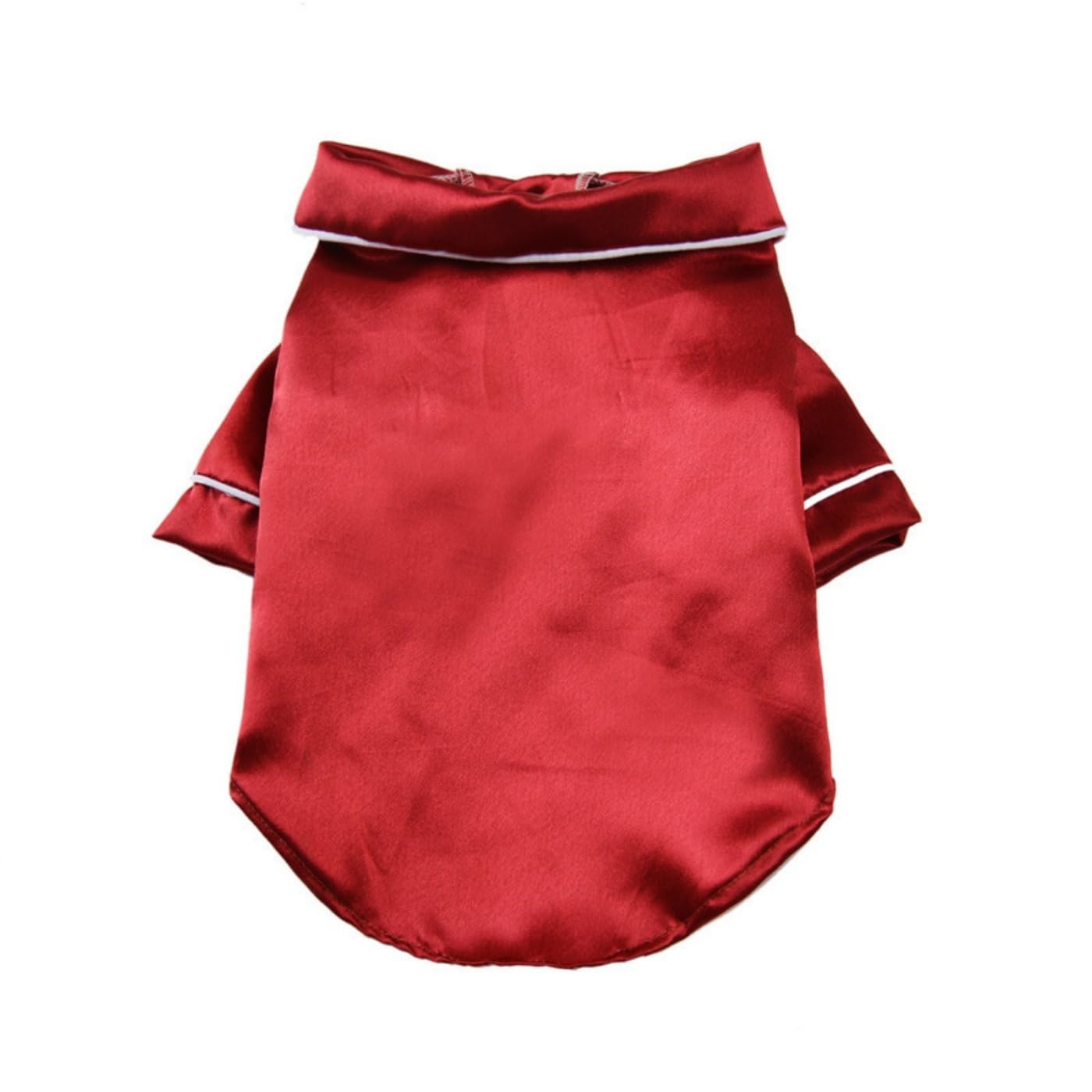 Soft & Breathable Dog Pajamas for Small Dogs - Cozy Silk Puppy Pajama Shirt | Christmas Pet Outfits, Cat & Dog Gifts (Red) | Perfect for Indoor Lounging, Holiday Photos & Birthday Celebrations