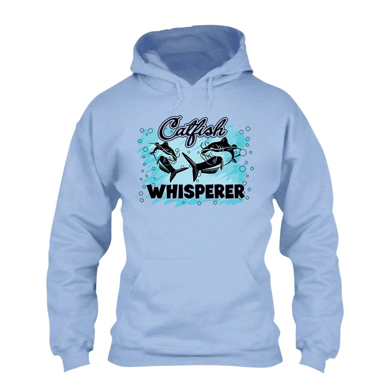 Sunny Yellow Catfish Whisperer Pullover Hoodie - Unisex Soft Cotton Sweatshirt for Fishing Enthusiasts - Perfect for Outdoor Adventures, Casual Wear & Gift Giving