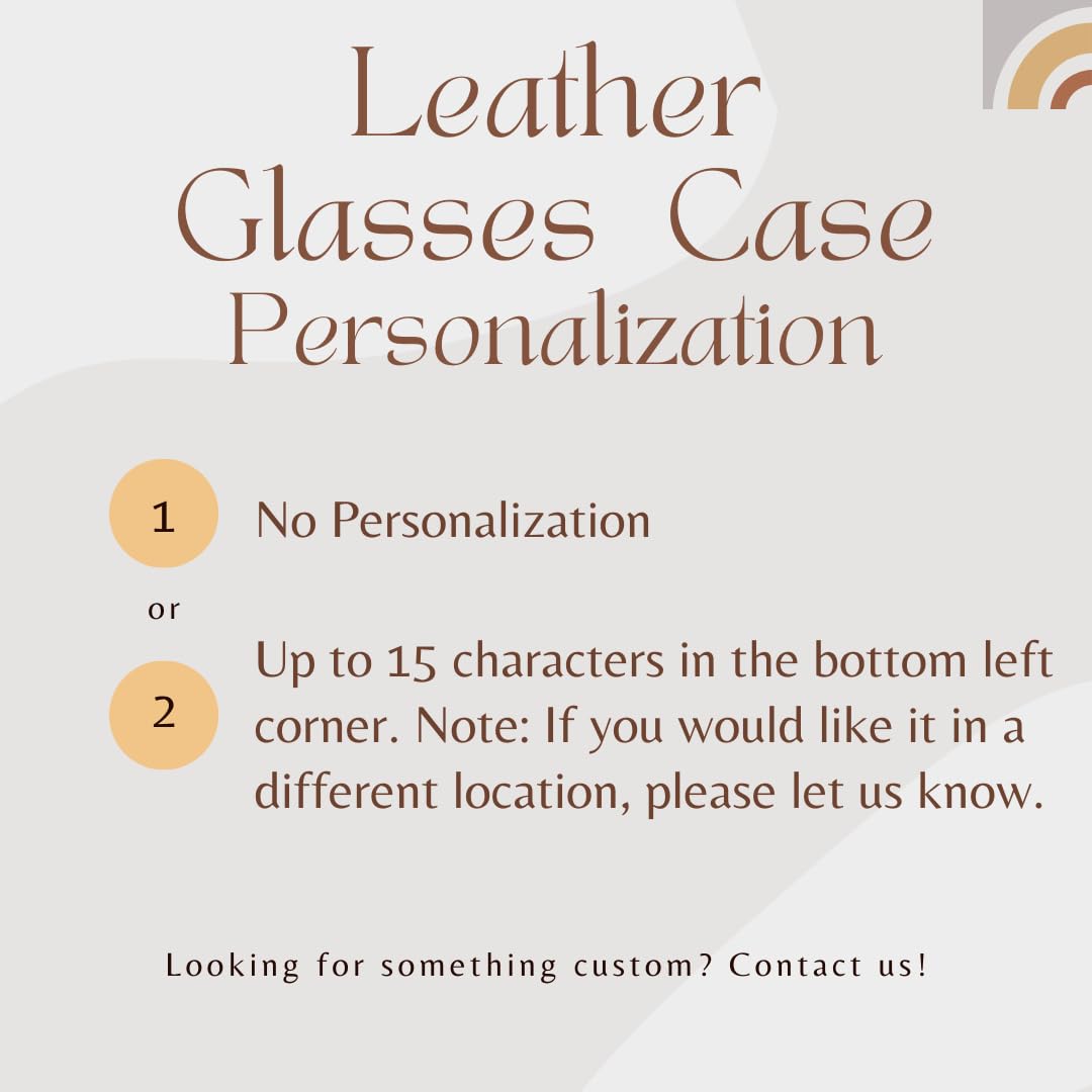 Personalized Leather Glasses Case for Eyeglasses & Sunglasses | Soft Protective Sleeve | Custom Engraved Leather Accessory | Perfect Gift for Travel, Office & Daily Use
