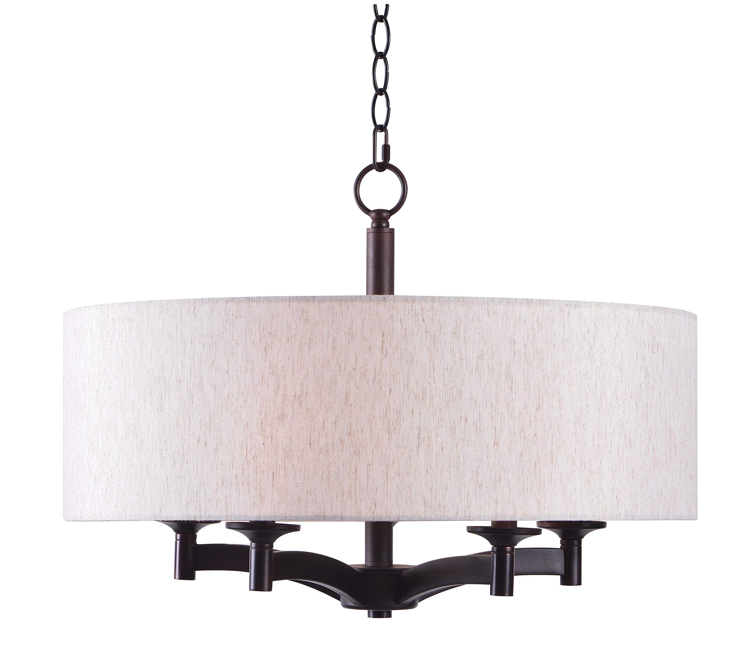 Kenroy Home 93637ORB Rutherford Large Pendant Light Fixture in Oil Rubbed Bronze - Perfect for Kitchen Island, Dining Room, or Entryway Lighting