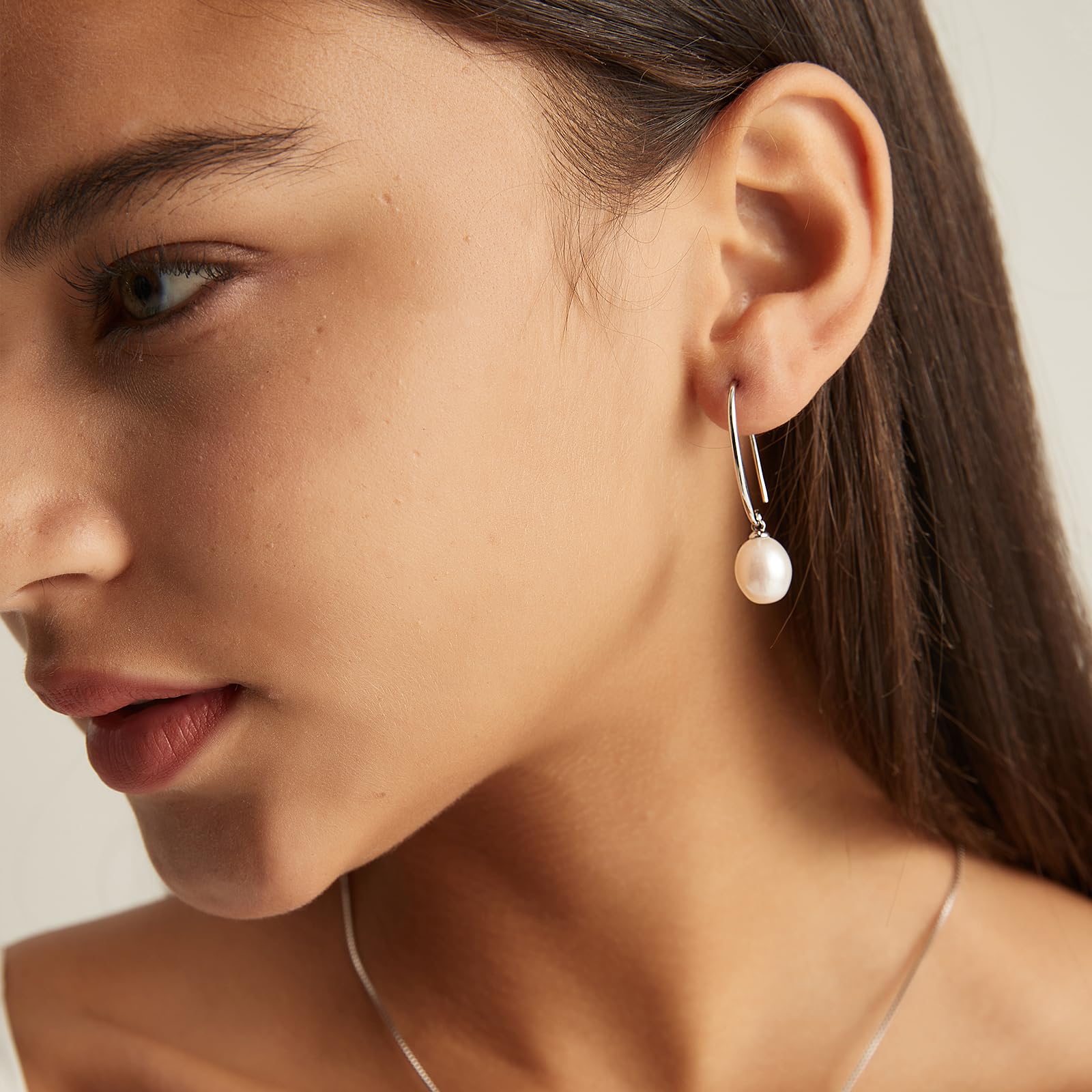 YAMI Pearl Drop & Dangle Earrings for Women - 925 Sterling Silver Freshwater/Saltwater Cultured Pearls, Hypoallergenic Elegant Jewelry - Perfect for Weddings, Parties & Everyday Wear
