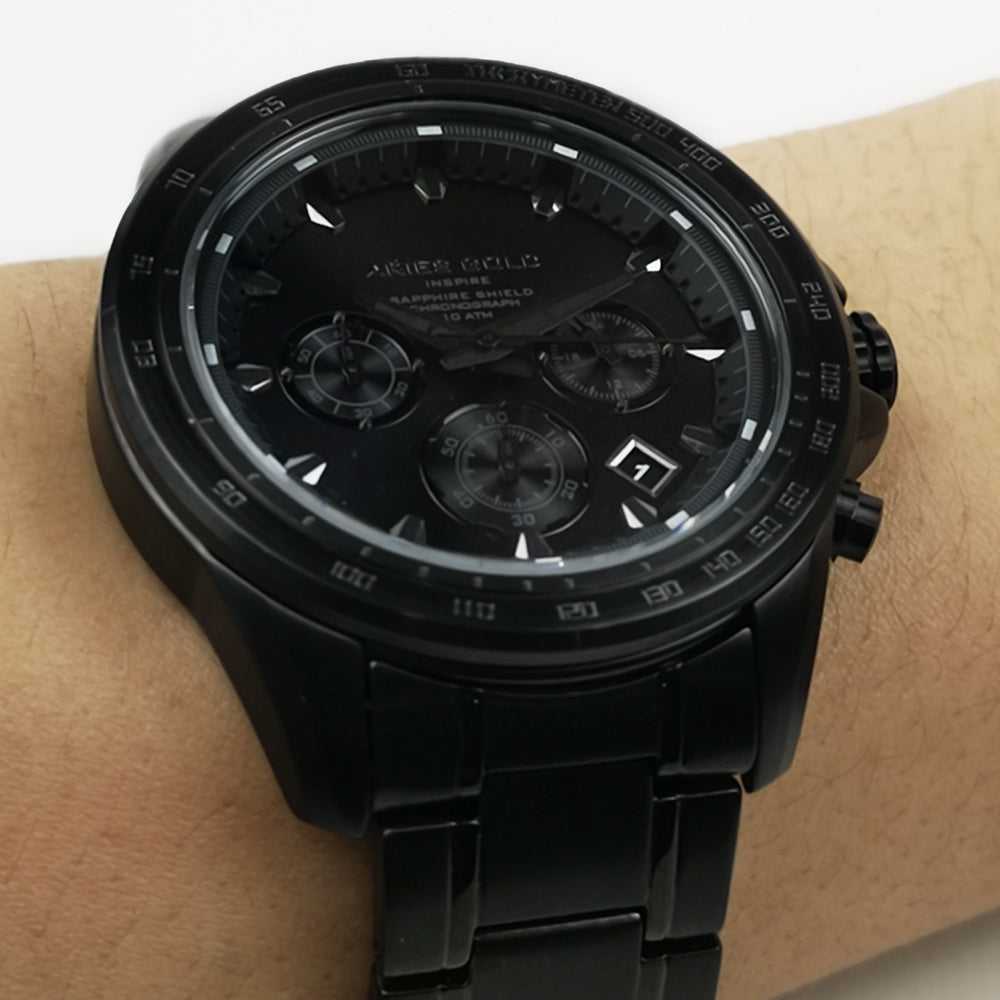 Aries Gold Drifter G 7001 BK OUT - Stylish Men's Watch with Black Dial for Business & Casual Wear | Perfect for Office, Dating & Everyday Use
