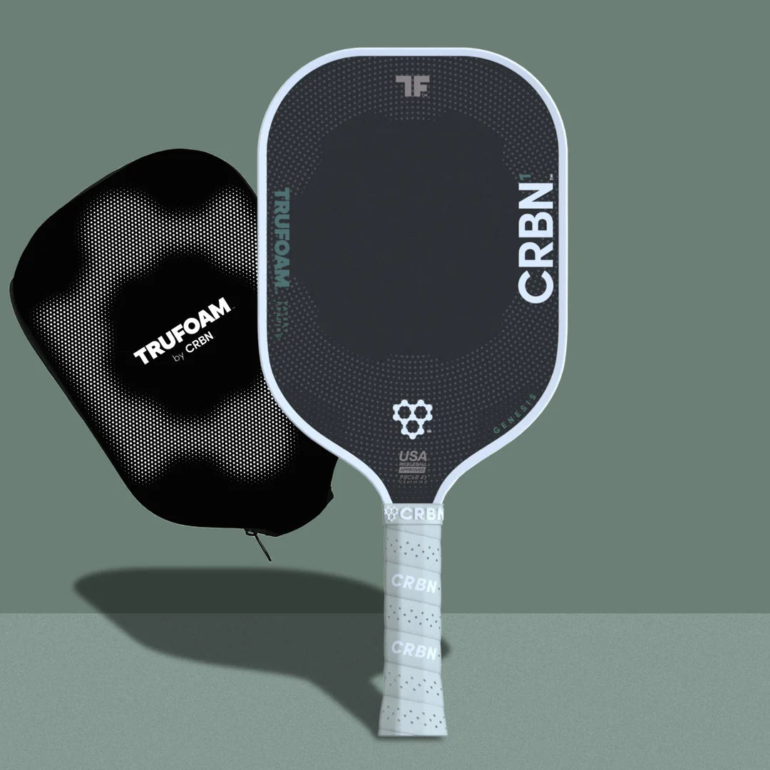CRBN TF Genesis Elongated Pickleball Paddle - Premium Carbon Fiber Surface for Enhanced Spin & Control - Perfect for Competitive Play & Tournaments