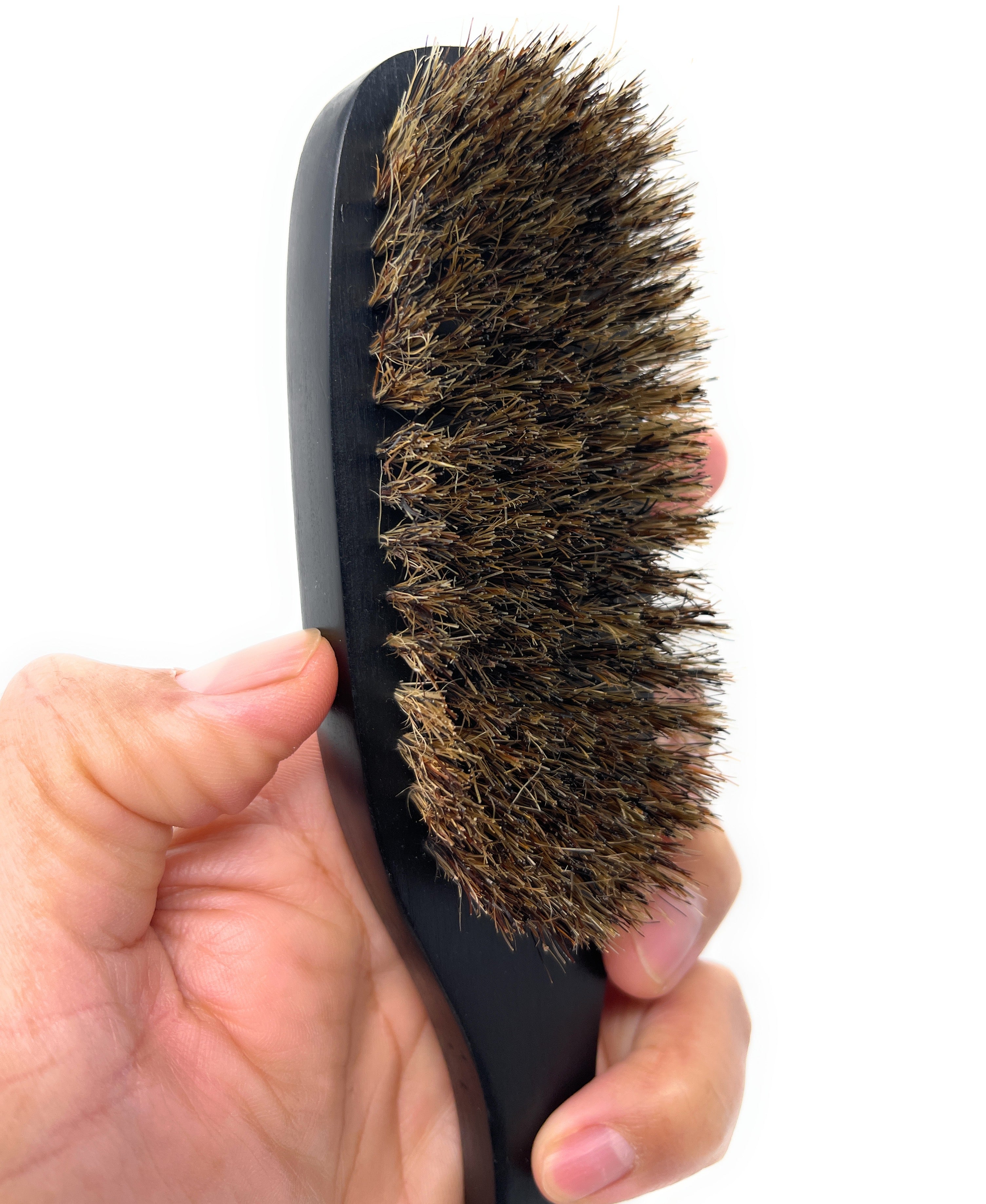 Scalpmaster Wave Hair Brush with Stiff Boar Bristles & Wood Handle - Detangling & Styling Brush for Curly, Wavy & Thick Hair - Perfect for Salon, Home & Travel Use