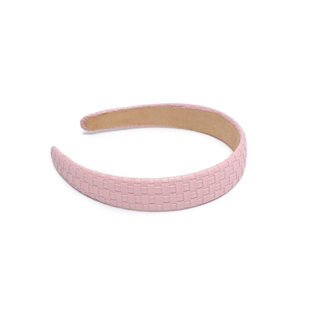 Stylish Embossed Woven Vegan Leather Headband for Women - Fashion Hair Accessory for Workouts, Yoga, and Everyday Wear