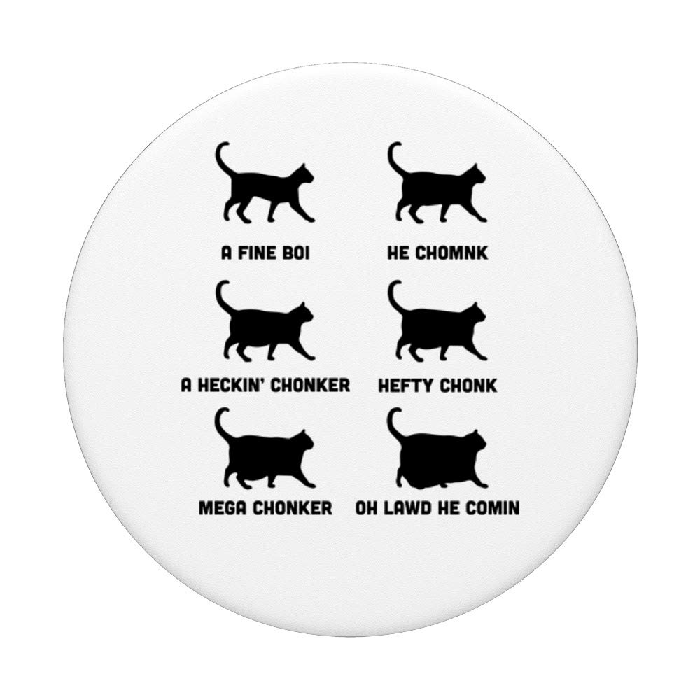 Chonk Cat Chart PopSockets PopGrip - Interchangeable Phone & Tablet Grip with Adhesive | Perfect for Everyday Use, Gaming, and Travel