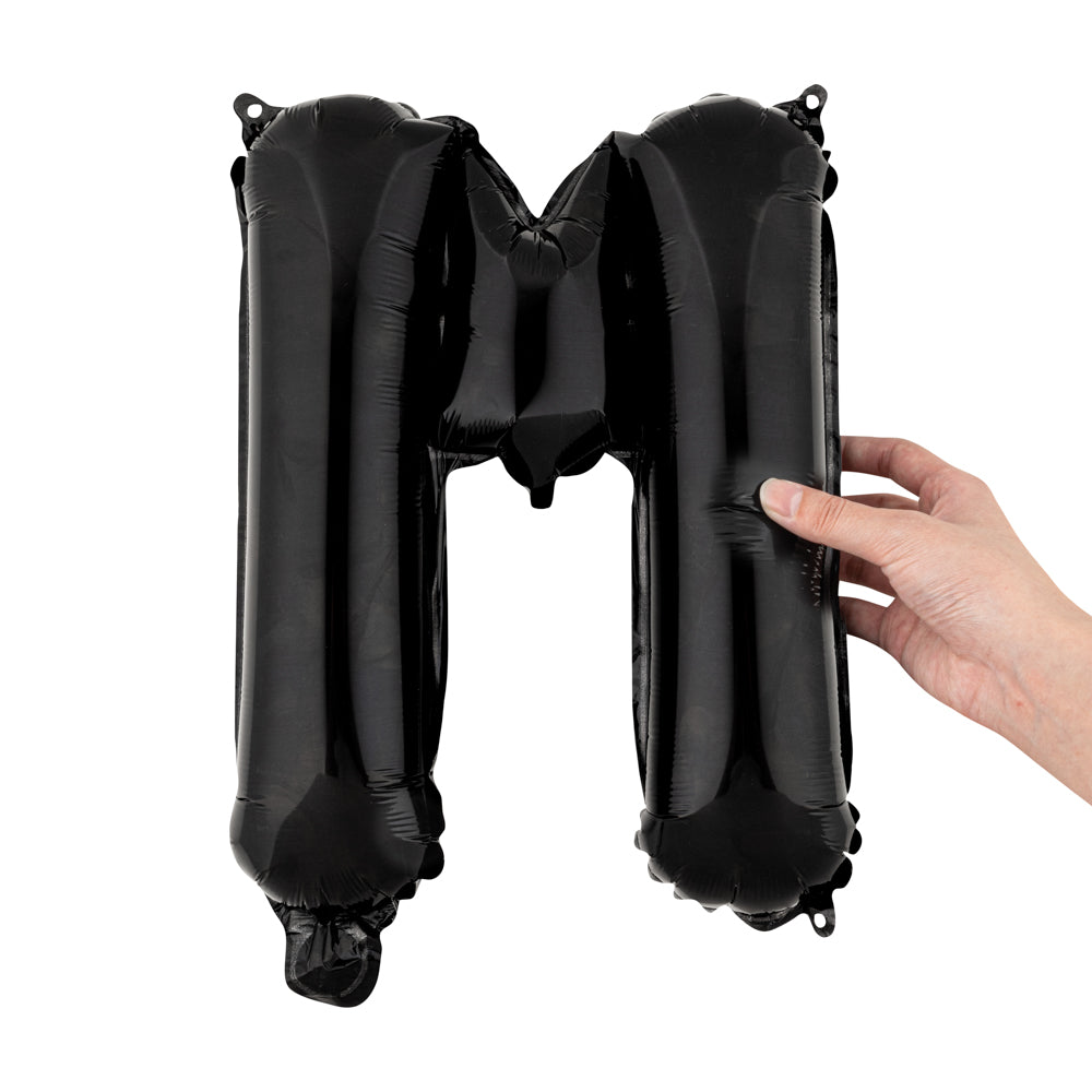 Black Mylar Letter M Balloon 16