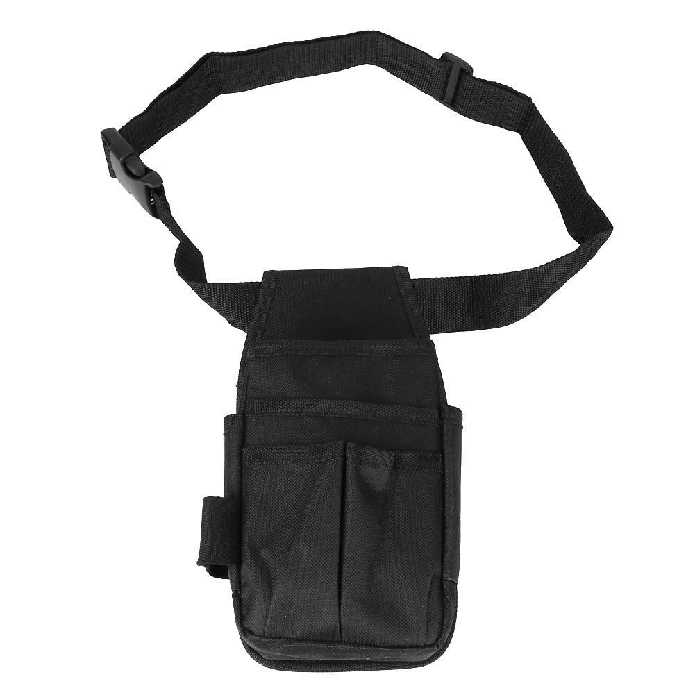 Delaman Black 6-Pocket Tool Belt Pouch - Heavy Duty Work Apron with Waist Pocket for Tool Storage & Organization - Perfect for Construction, Carpentry, DIY Projects & Home Repairs