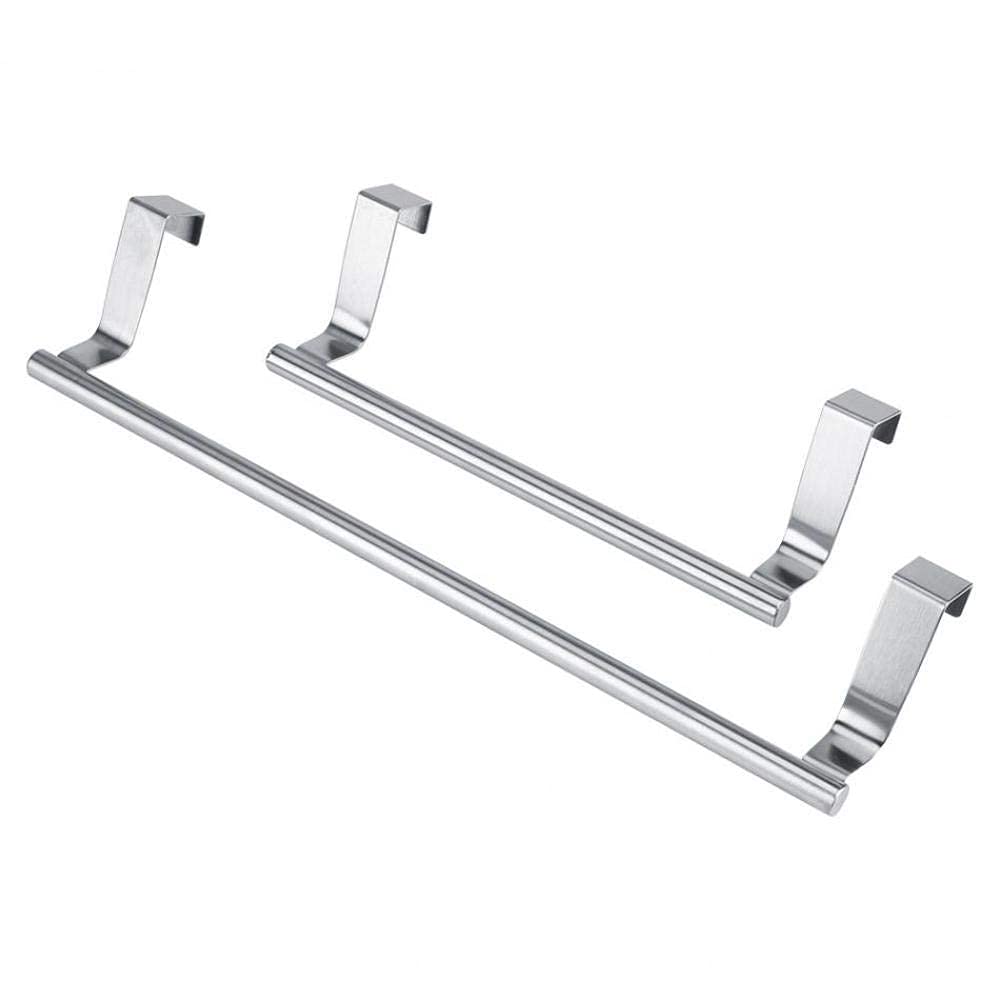 JXYQ Wall Mounted Towel Rack - Space Saving Cabinet Drawer Organizer with Hanging Hooks for Kitchen & Bathroom Towel Storage - Perfect for Small Spaces, Closet Doors, and Laundry Room Organization