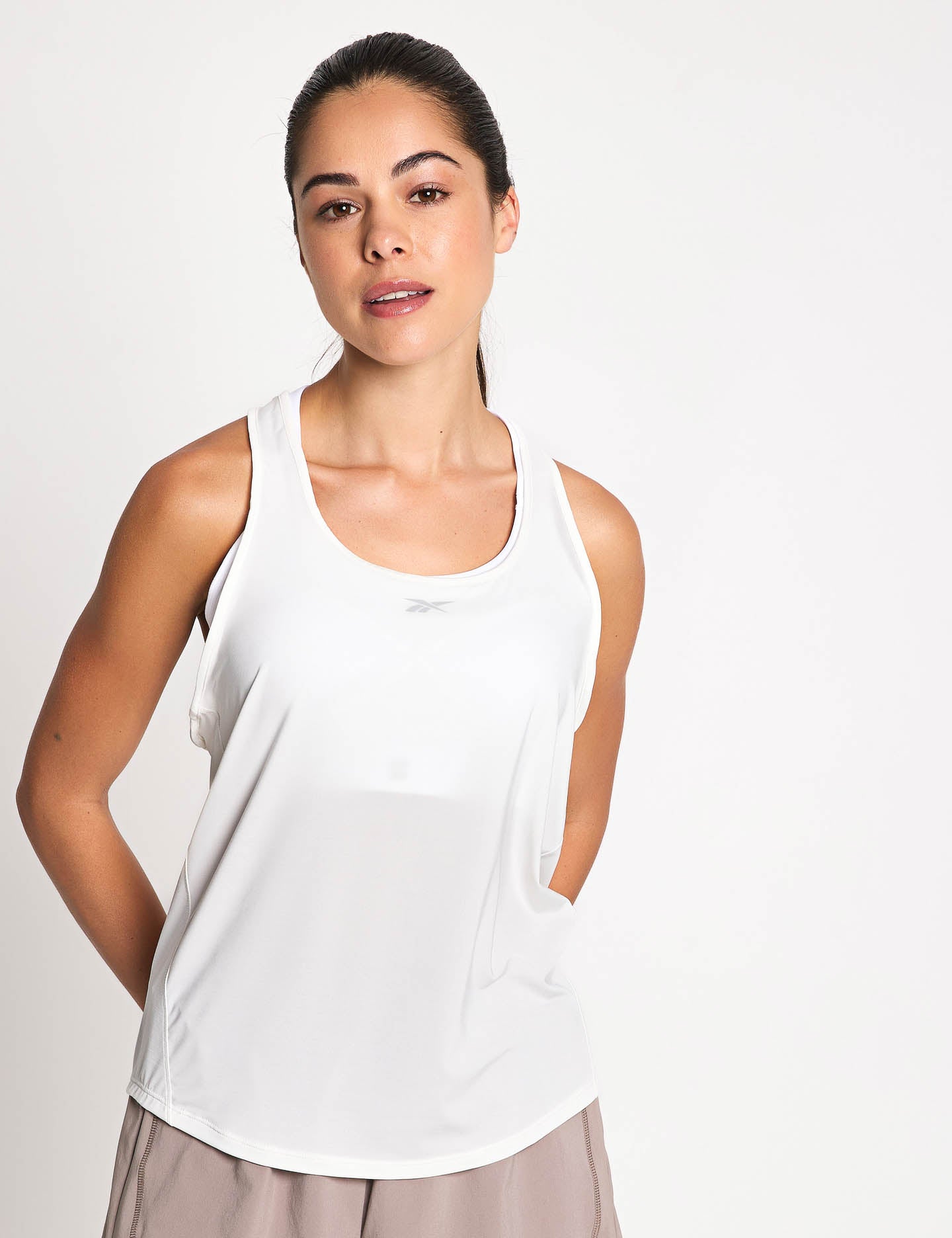 RBK Chill Athletic Tank Top for Women - Breathable Workout Shirt, Moisture-Wicking & Comfortable - Perfect for Gym, Running & Yoga | Chalk Color