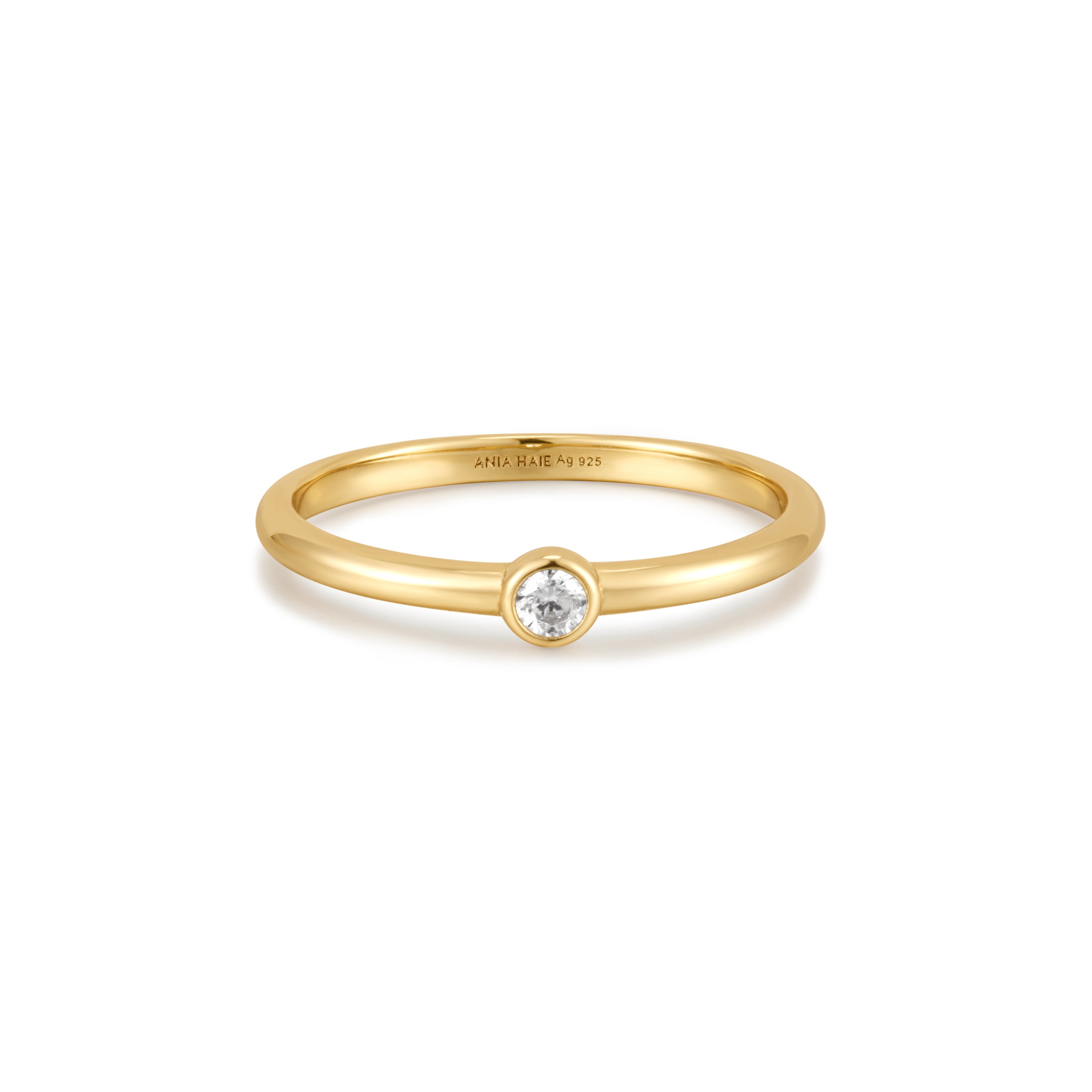 14K Gold Half Round Cubic Zirconia Ring for Women - Elegant Stackable Wedding Band, Anniversary Gift, Everyday Jewelry for Special Occasions